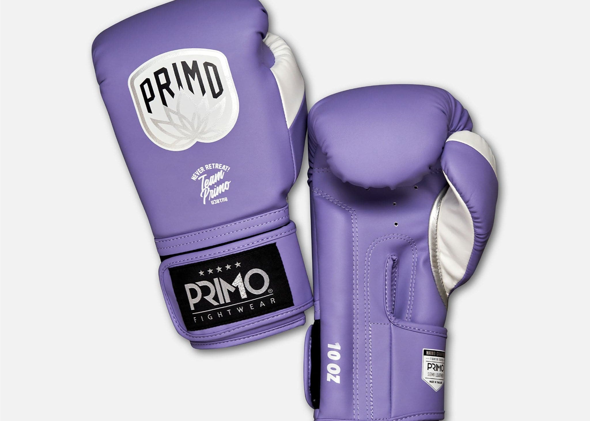 Primo Fight Wear Official Emblem 2.0 Semi Leather Boxing Gloves - Purple