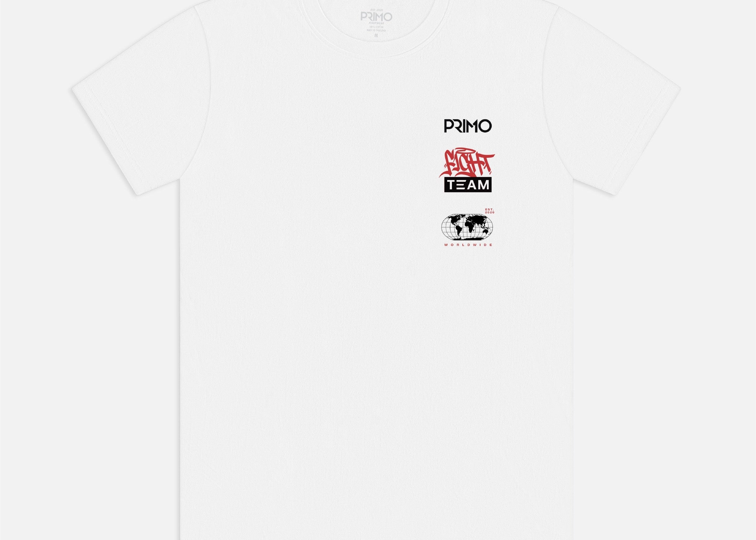 Primo Fight Wear Official Primo Fight Team Cotton T-Shirt - White
