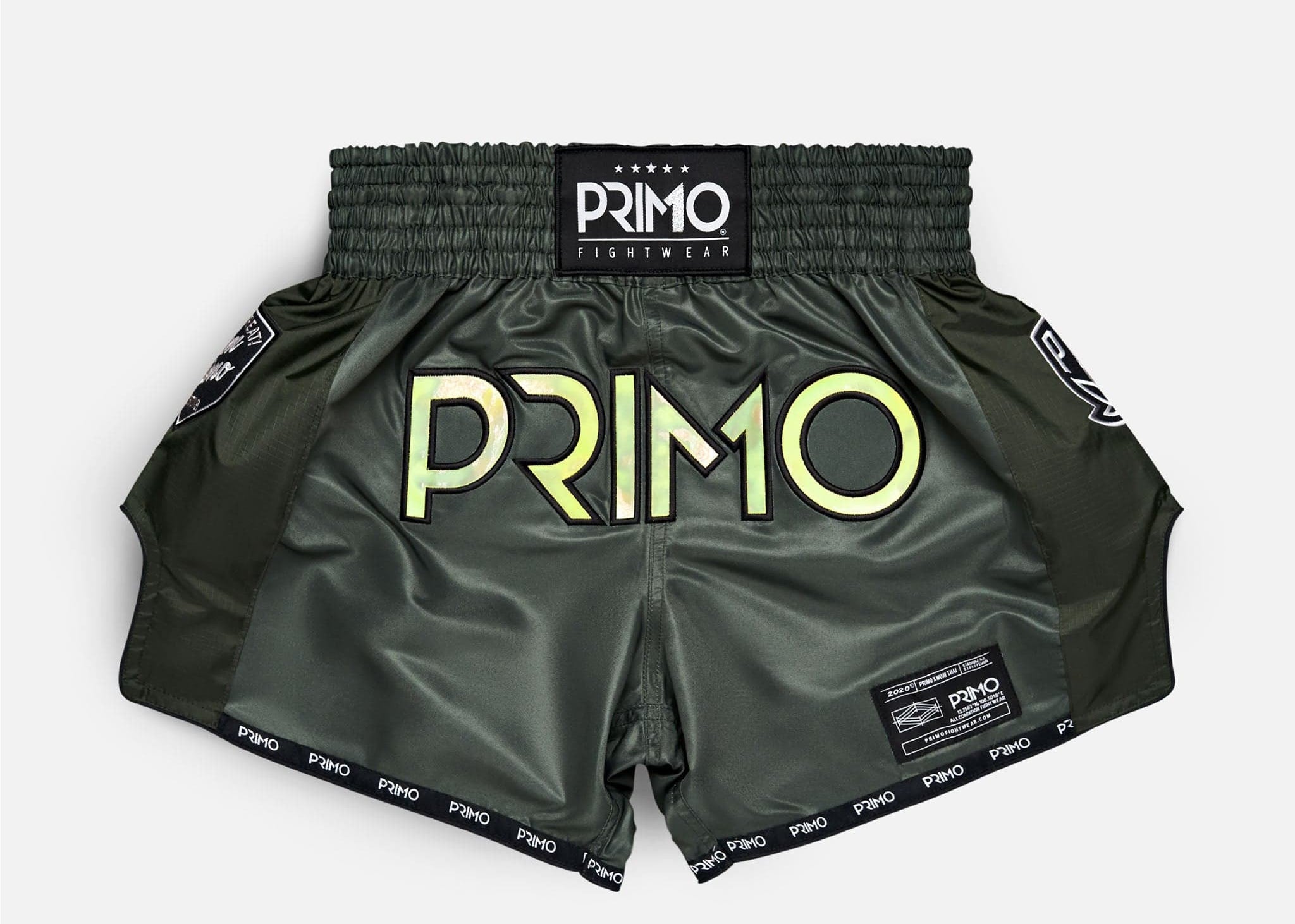 Primo Fight Wear Official Muay Thai Shorts - Hologram Series - Valor Green