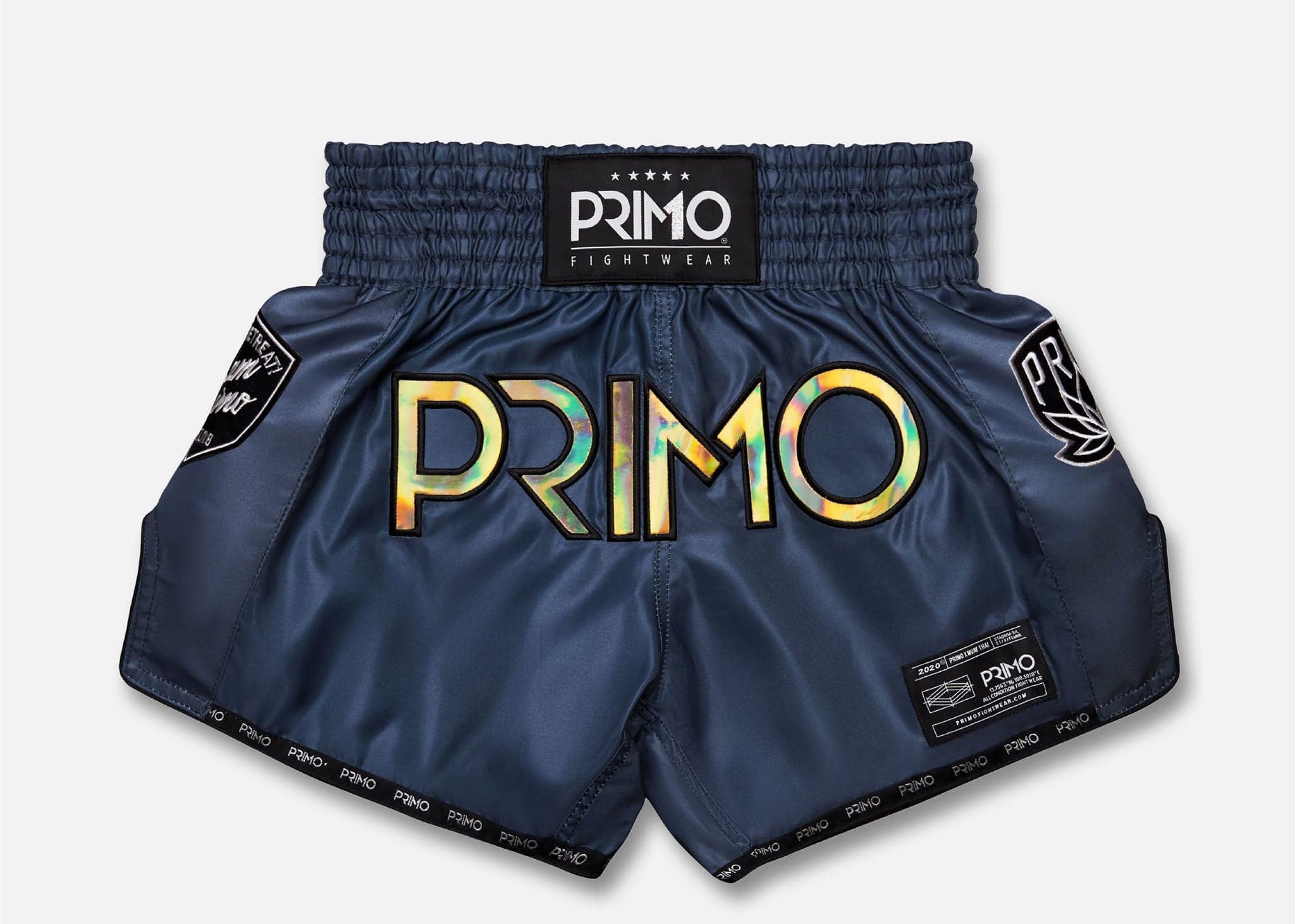 Primo Fight Wear Official Muay Thai Shorts - Hologram Series - Valor Grey