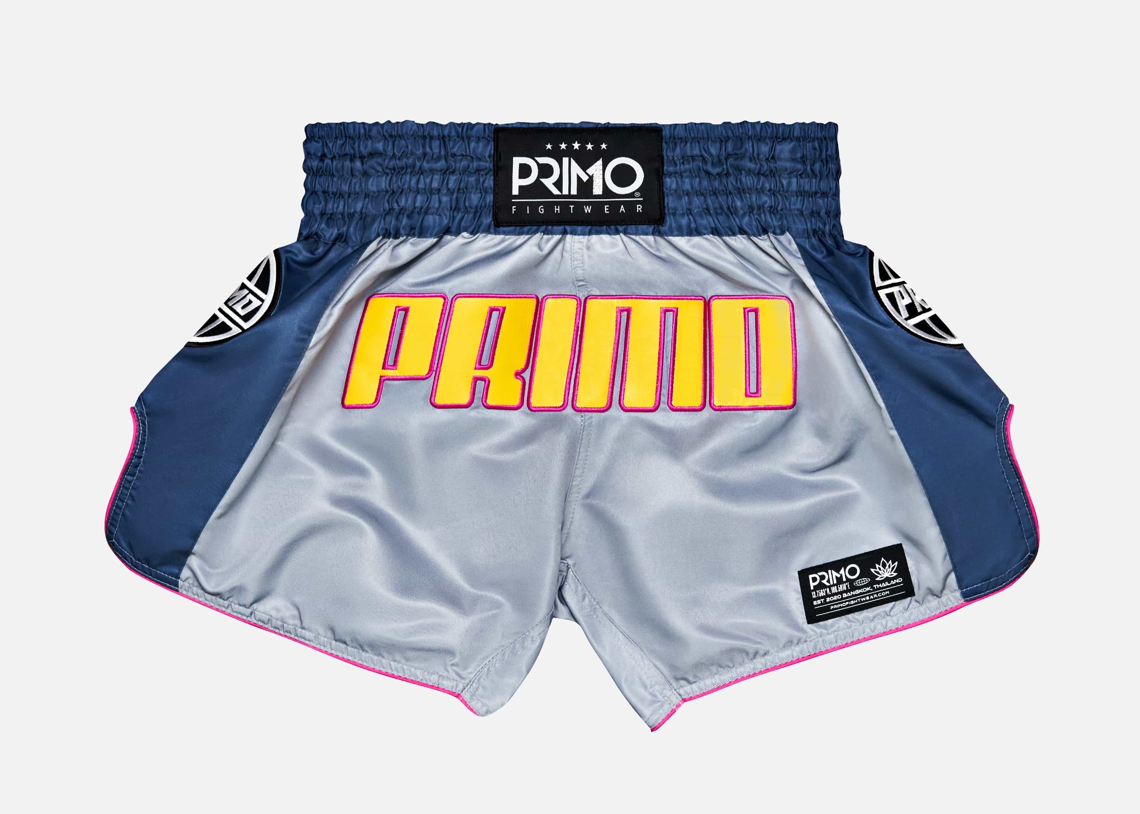 Primo Fight Wear Official Muay Thai Shorts - Trinity Series - Grey