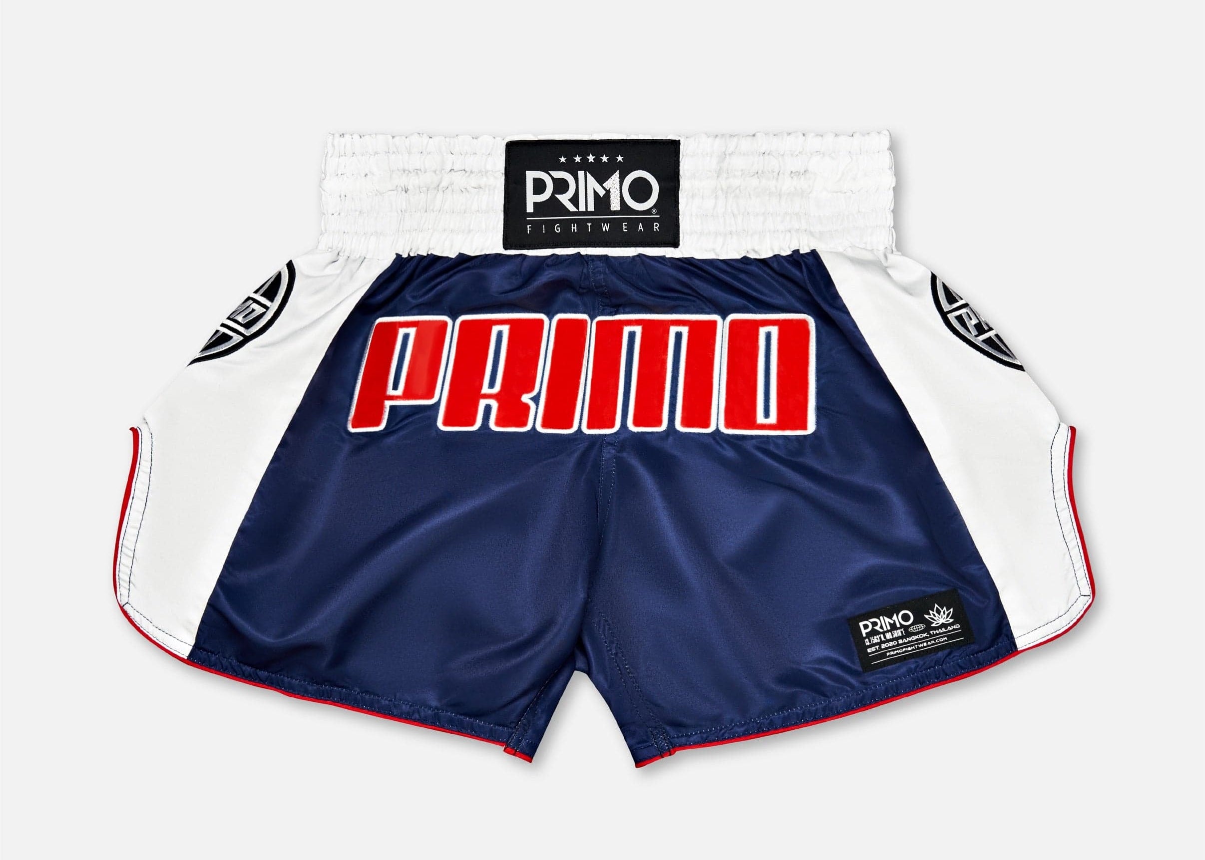 Primo Fight Wear Official Muay Thai Shorts - Trinity Series - Navy
