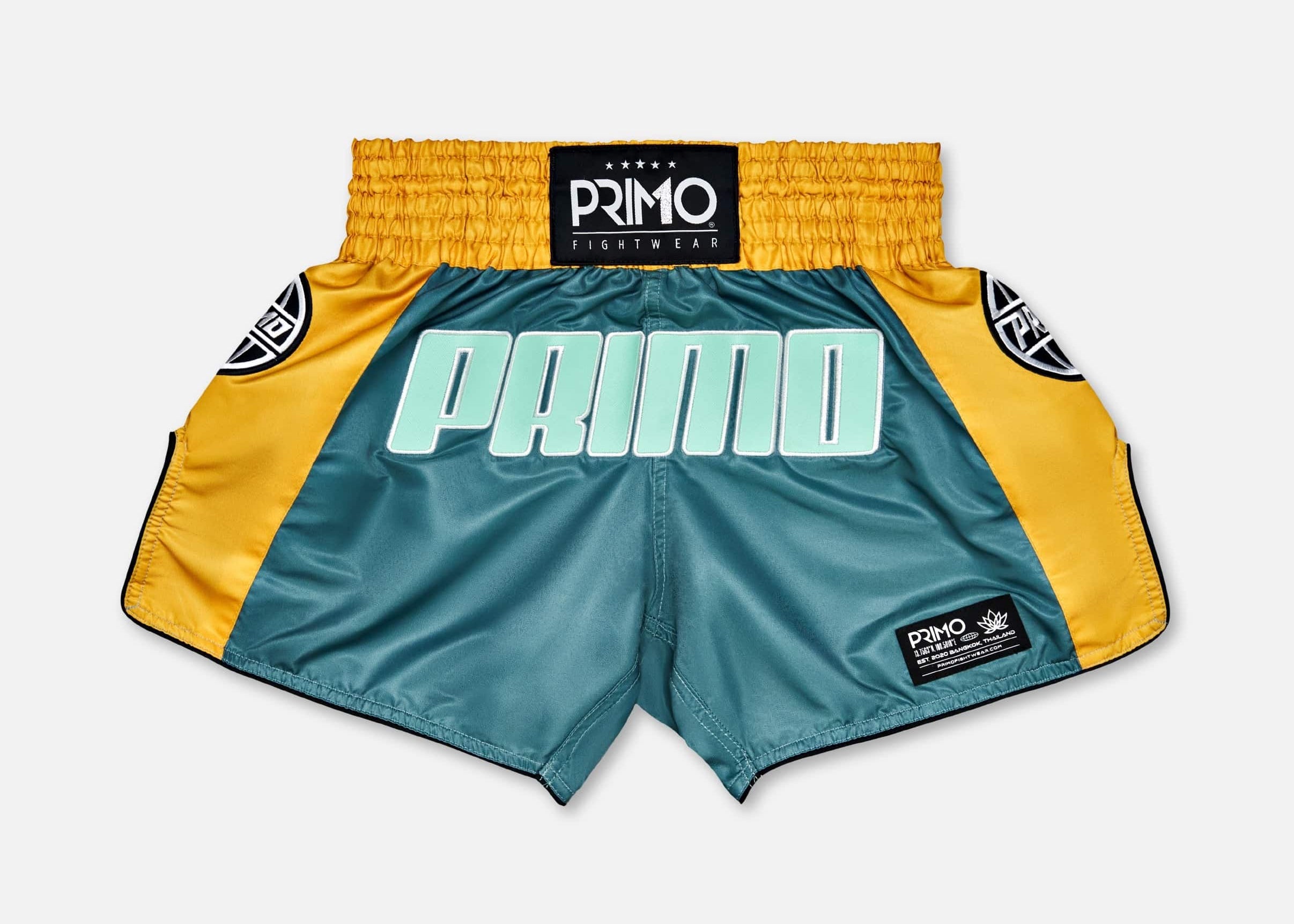 Primo Fight Wear Official Muay Thai Shorts - Trinity Series -  Teal