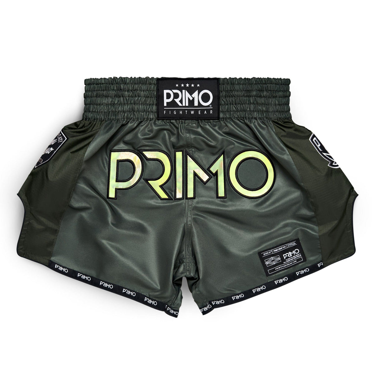 Acid Melt Green And Turquoise Print Muay Thai Boxing Shorts main image 0