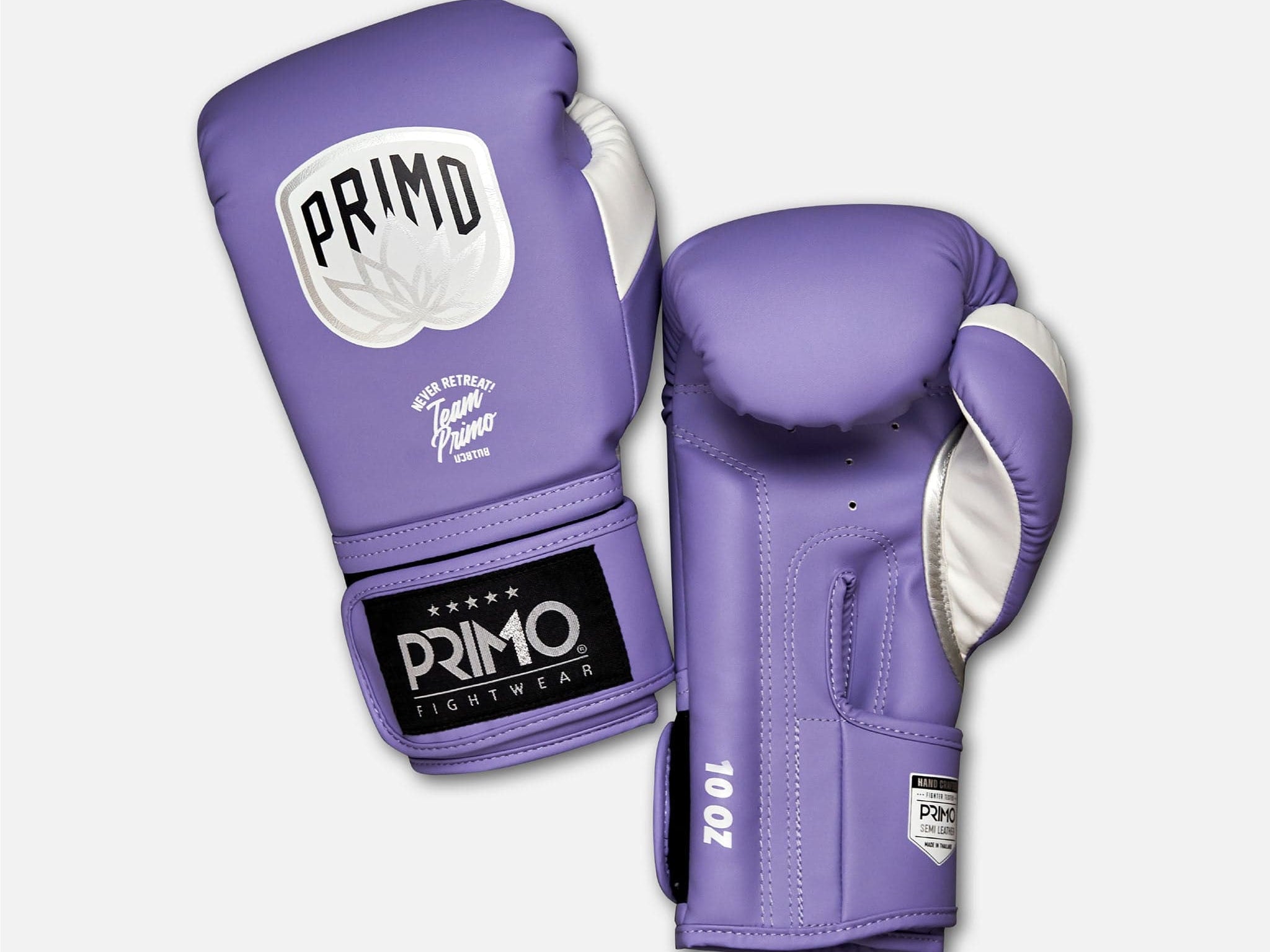 Primo Fight Wear Official Emblem 2.0 Semi Leather Boxing Gloves - Purple