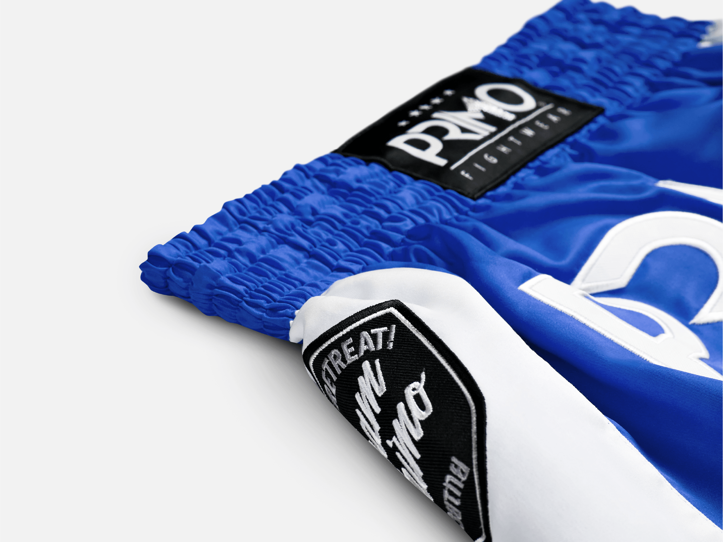 Primo Fight Wear Official Muay Thai Shorts - Free Flow Series - Stadium Classic Blue