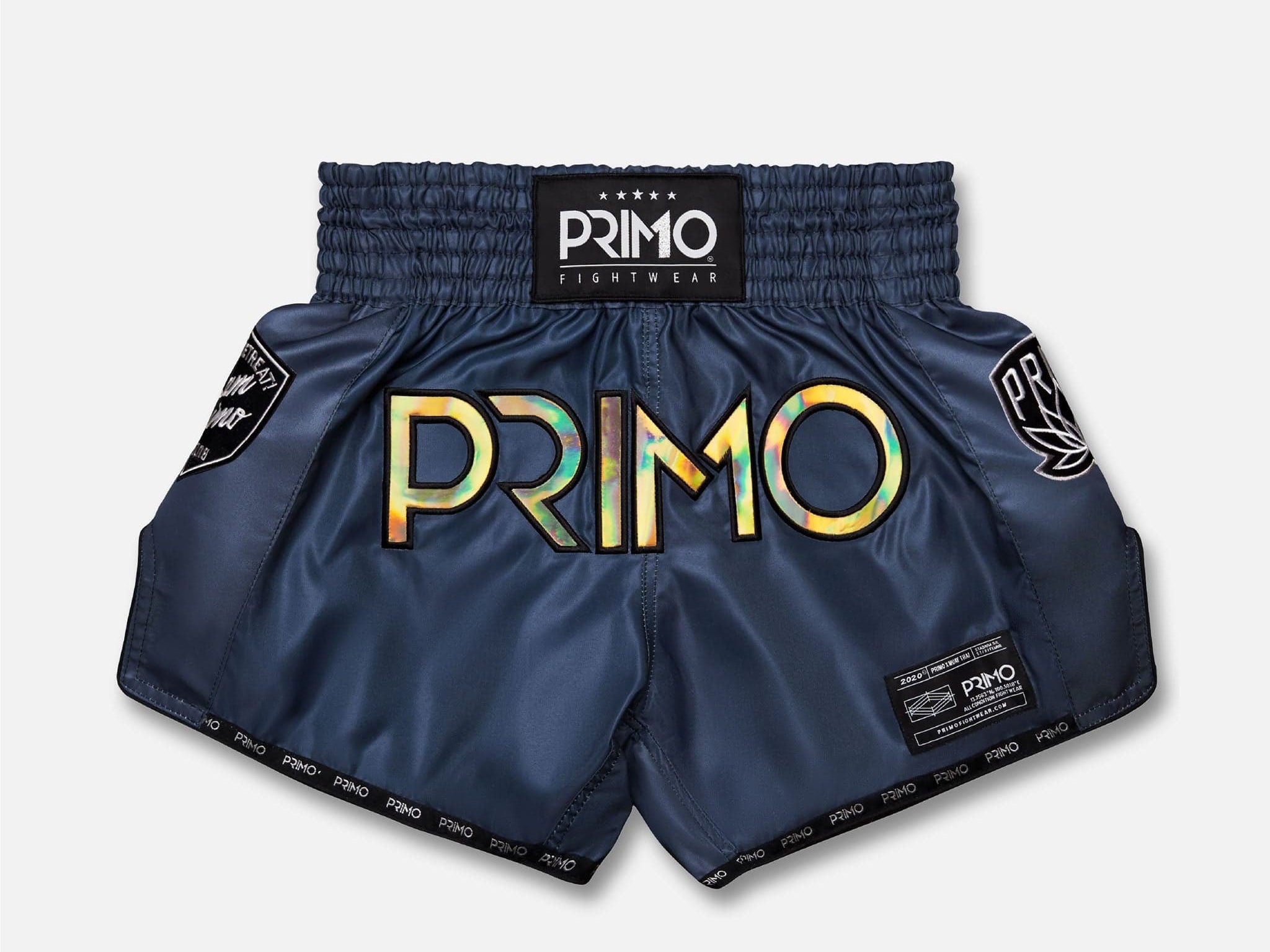 Primo Fight Wear Official Muay Thai Shorts - Hologram Series - Valor Grey