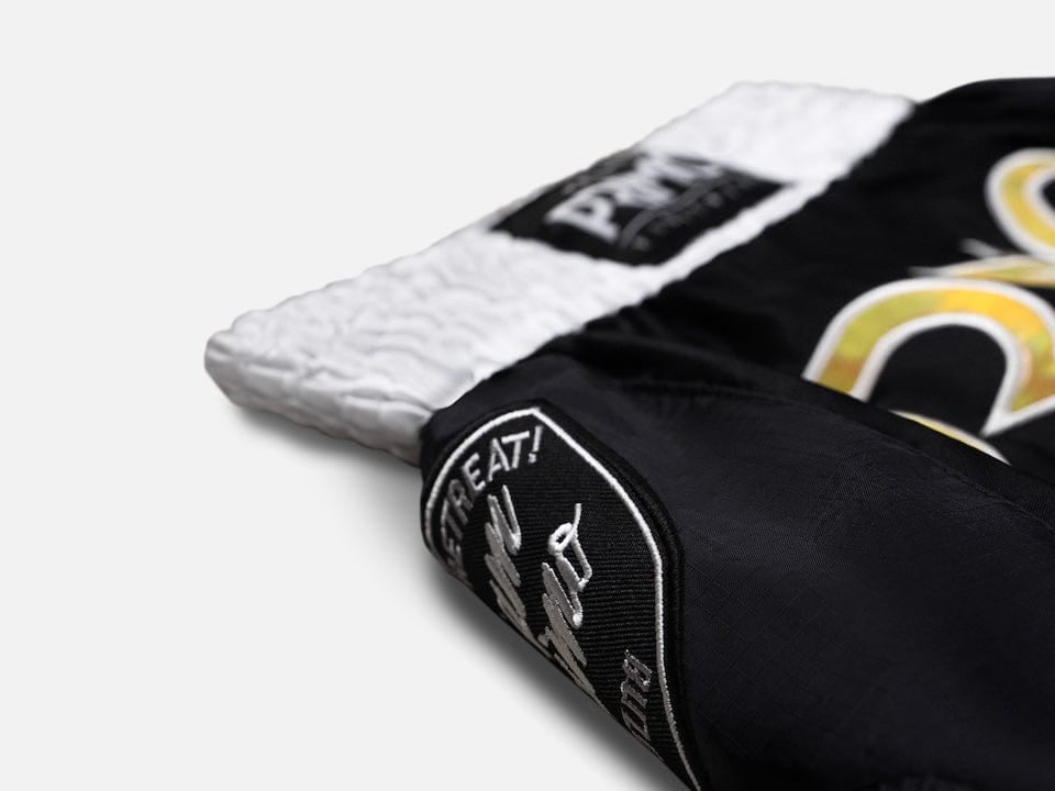 Primo Fight Wear Official Muay Thai Shorts - Special Edition -  Melrose OG - Black Gold