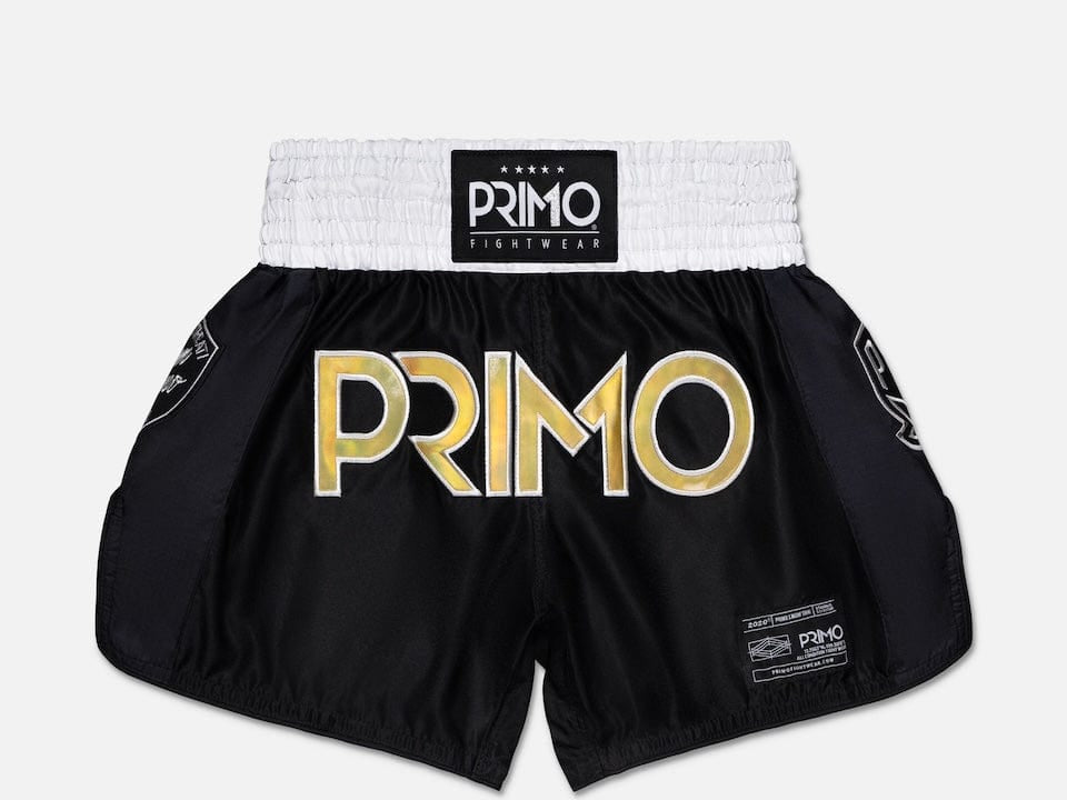 Primo Fight Wear Official Muay Thai Shorts - Special Edition -  Melrose OG - Black Gold