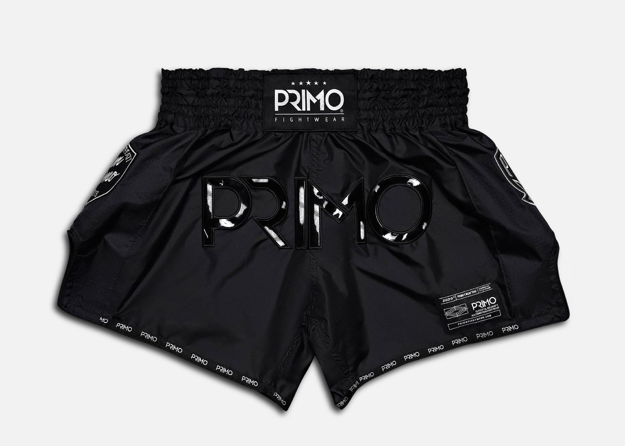 Primo Fight Wear Official Muay Thai Shorts - Super Nylon - Black Panther II