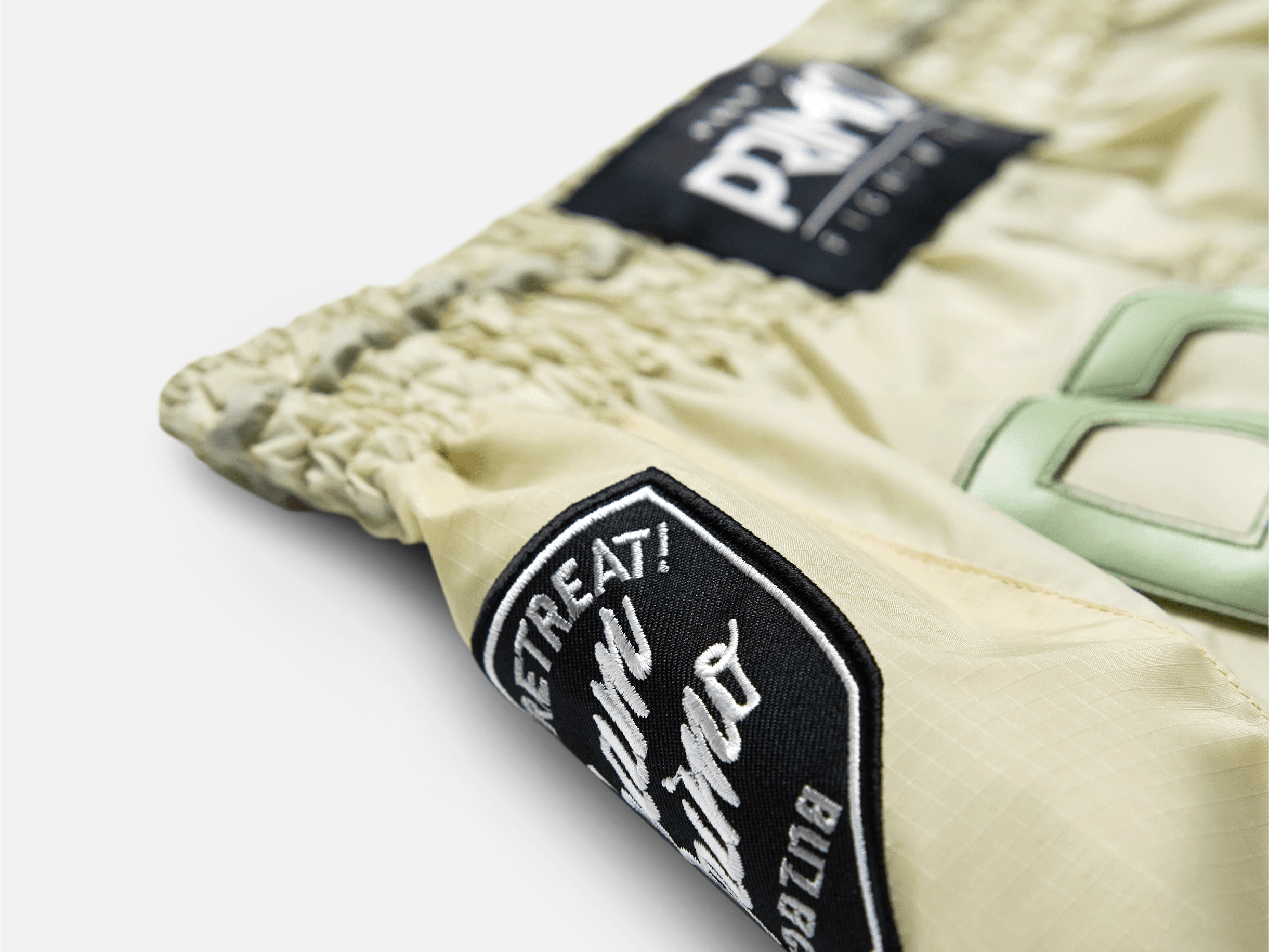 Primo Fight Wear Official Muay Thai Shorts - Super Nylon - Mantis Tan