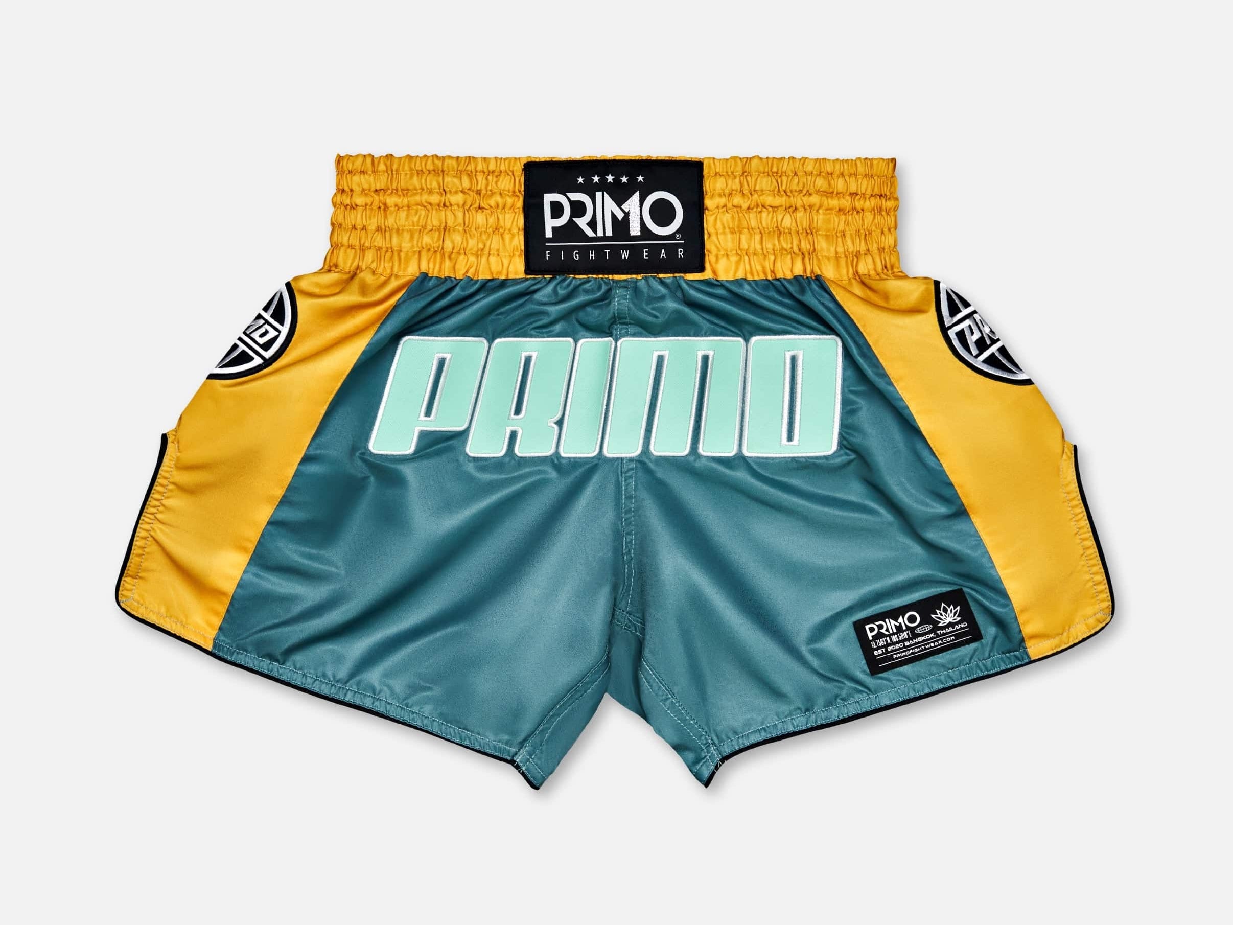 Primo Fight Wear Official Muay Thai Shorts - Trinity Series -  Teal