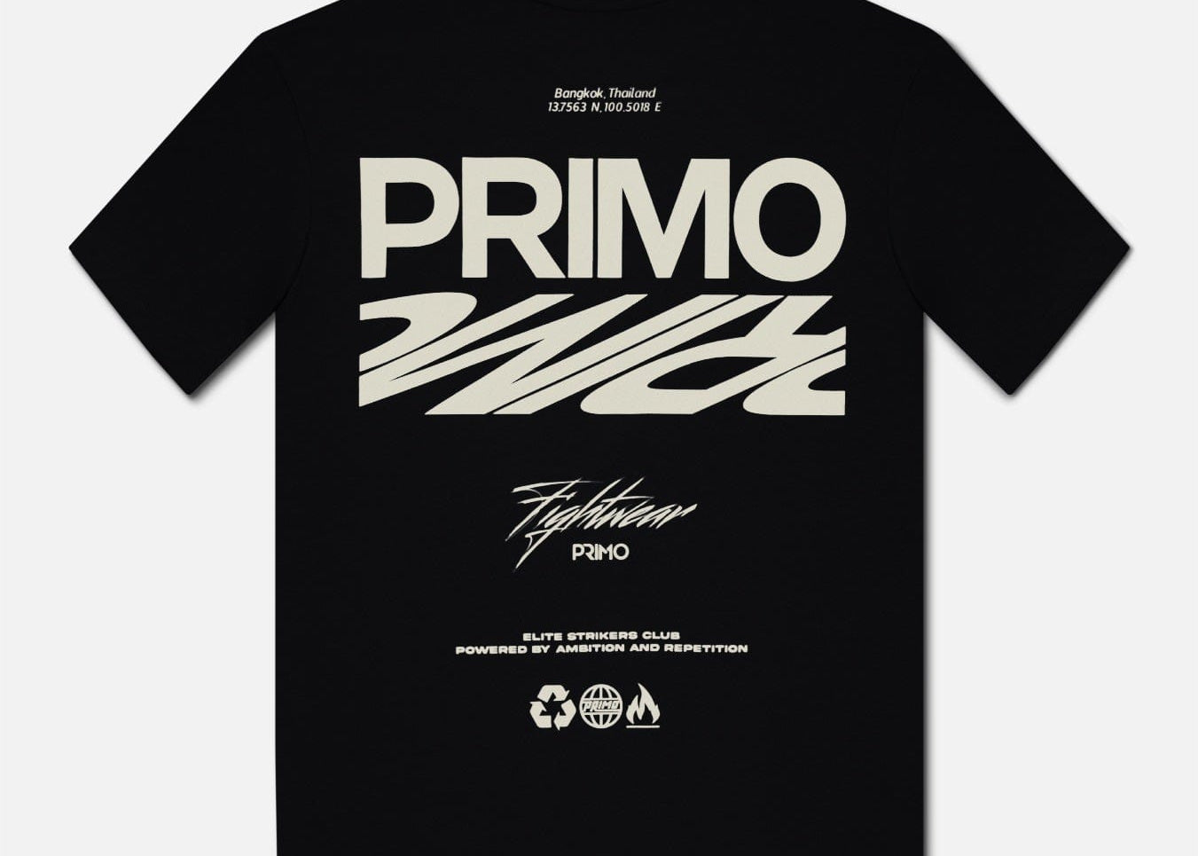 Primo Fight Wear Official Primo E.S.C (Elite Strikers Club) T-Shirt - Black