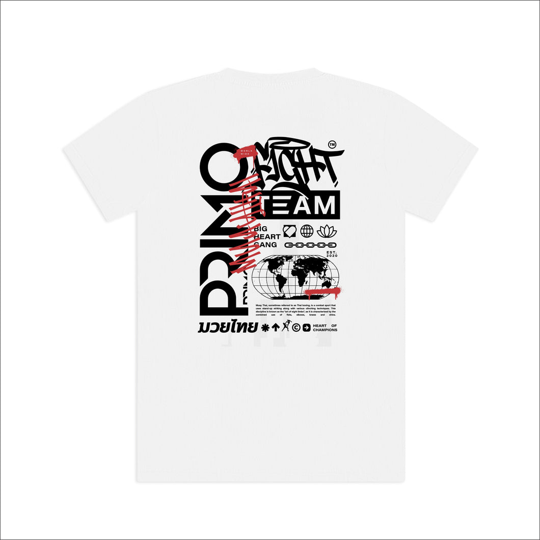 Primo Fight Team Cotton T-Shirt White