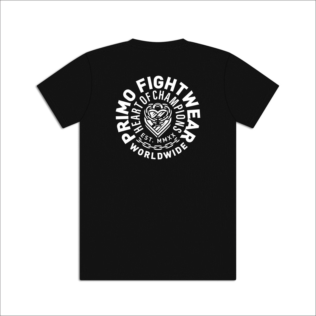 Primo Heart Of Champions Cotton T-Shirt Black