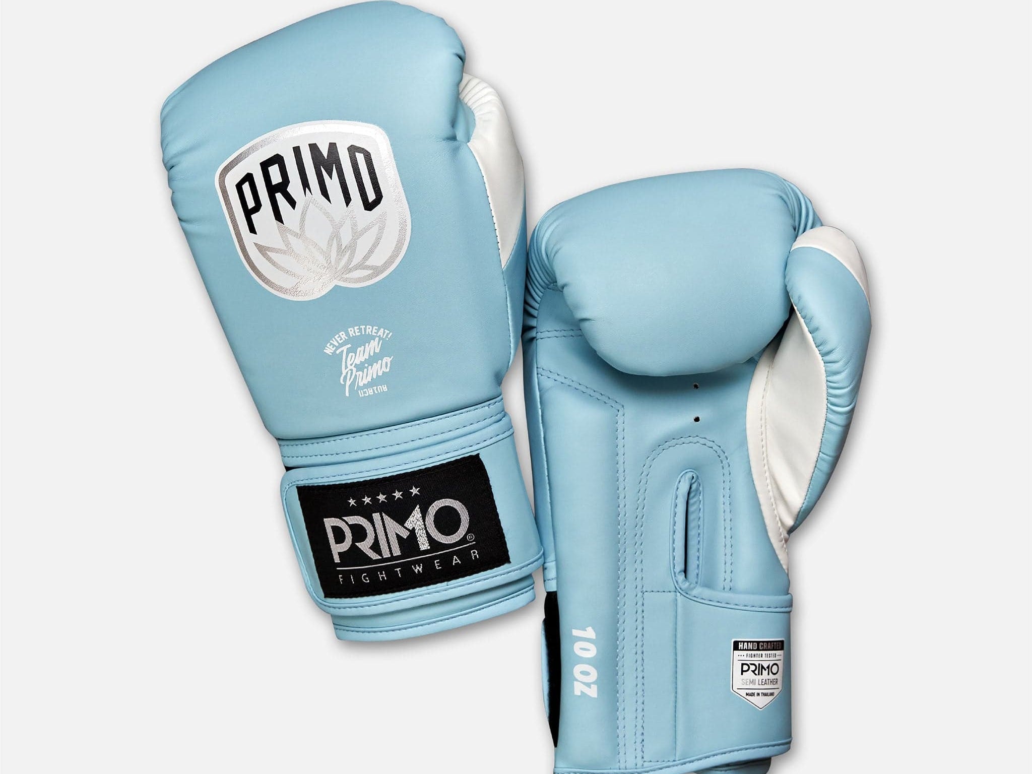 Primo Fight Wear Official Emblem 2.0 Semi Leather Boxing Glove - Arctic Blue