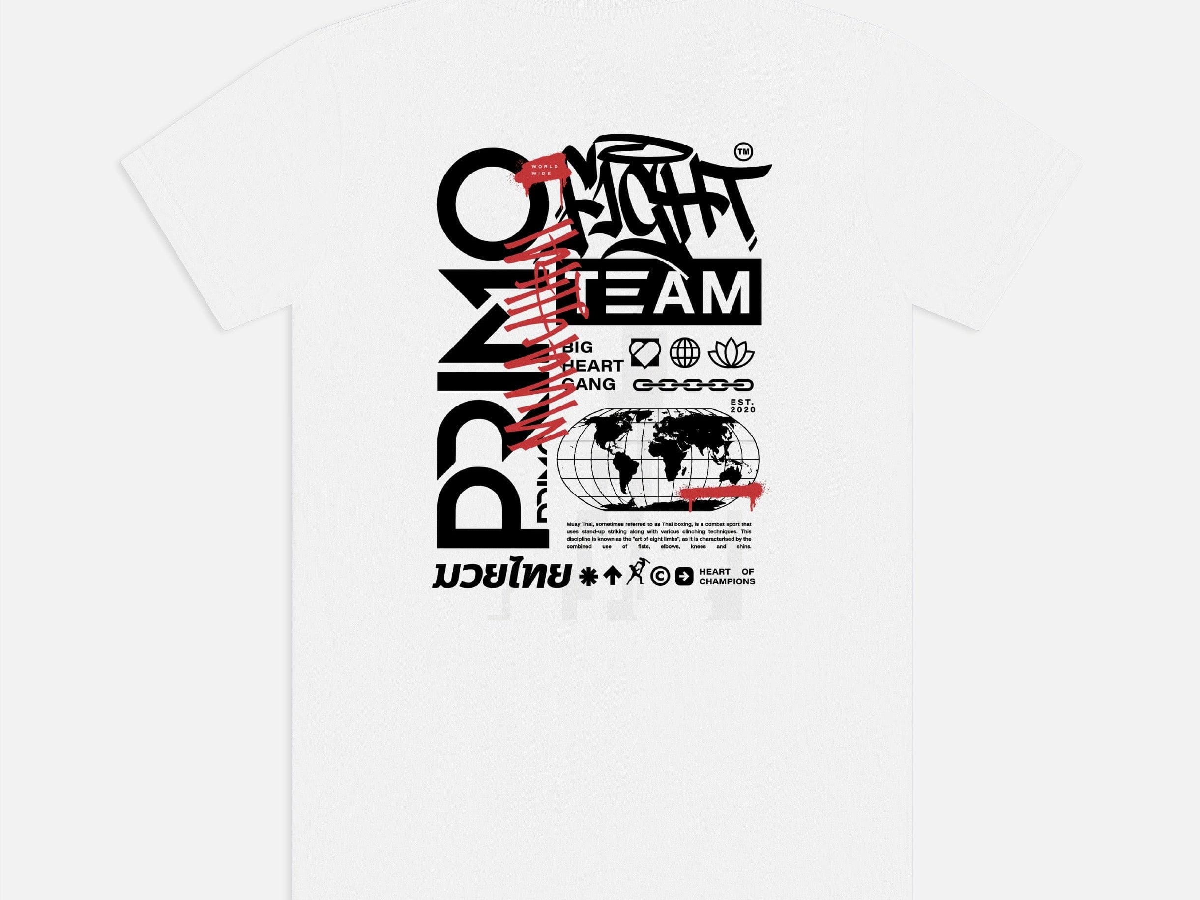 Primo Fight Wear Official Primo Fight Team Cotton T-Shirt - White