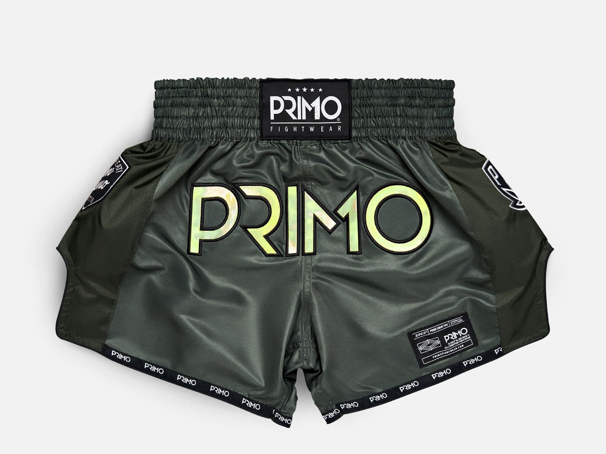 Primo Fight Wear Official Muay Thai Shorts - Hologram Series - Valor Green