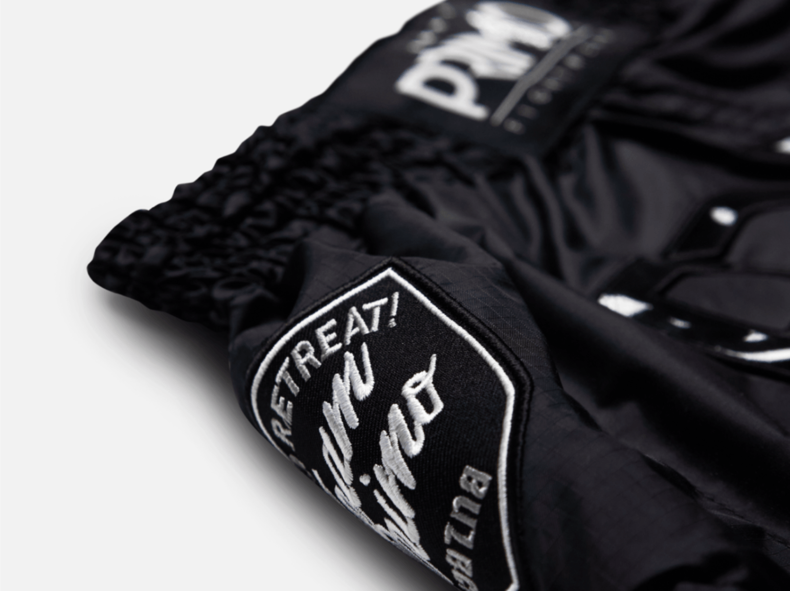 Primo Fight Wear Official Muay Thai Shorts - Super Nylon - Black Panther II