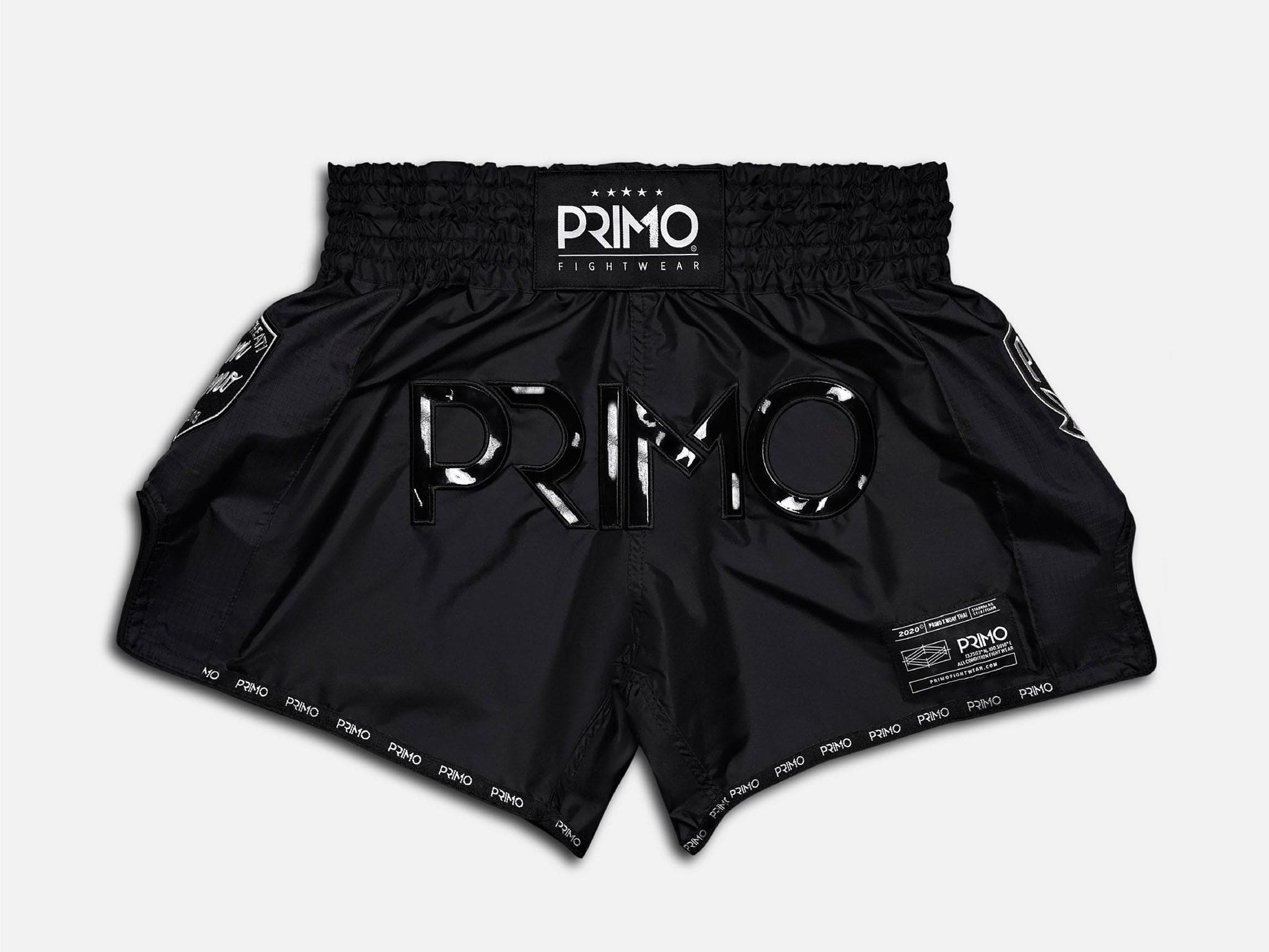 Primo Fight Wear Official Muay Thai Shorts - Super Nylon - Black Panther II