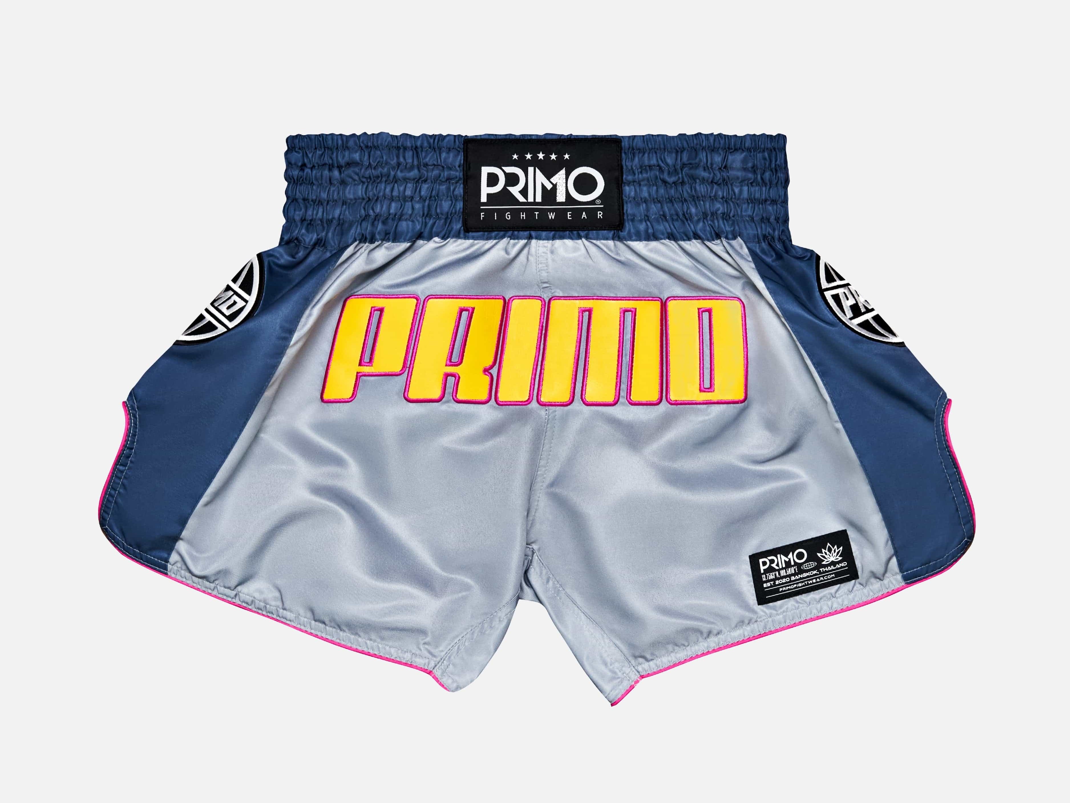 Primo Fight Wear Official Muay Thai Shorts - Trinity Series - Grey