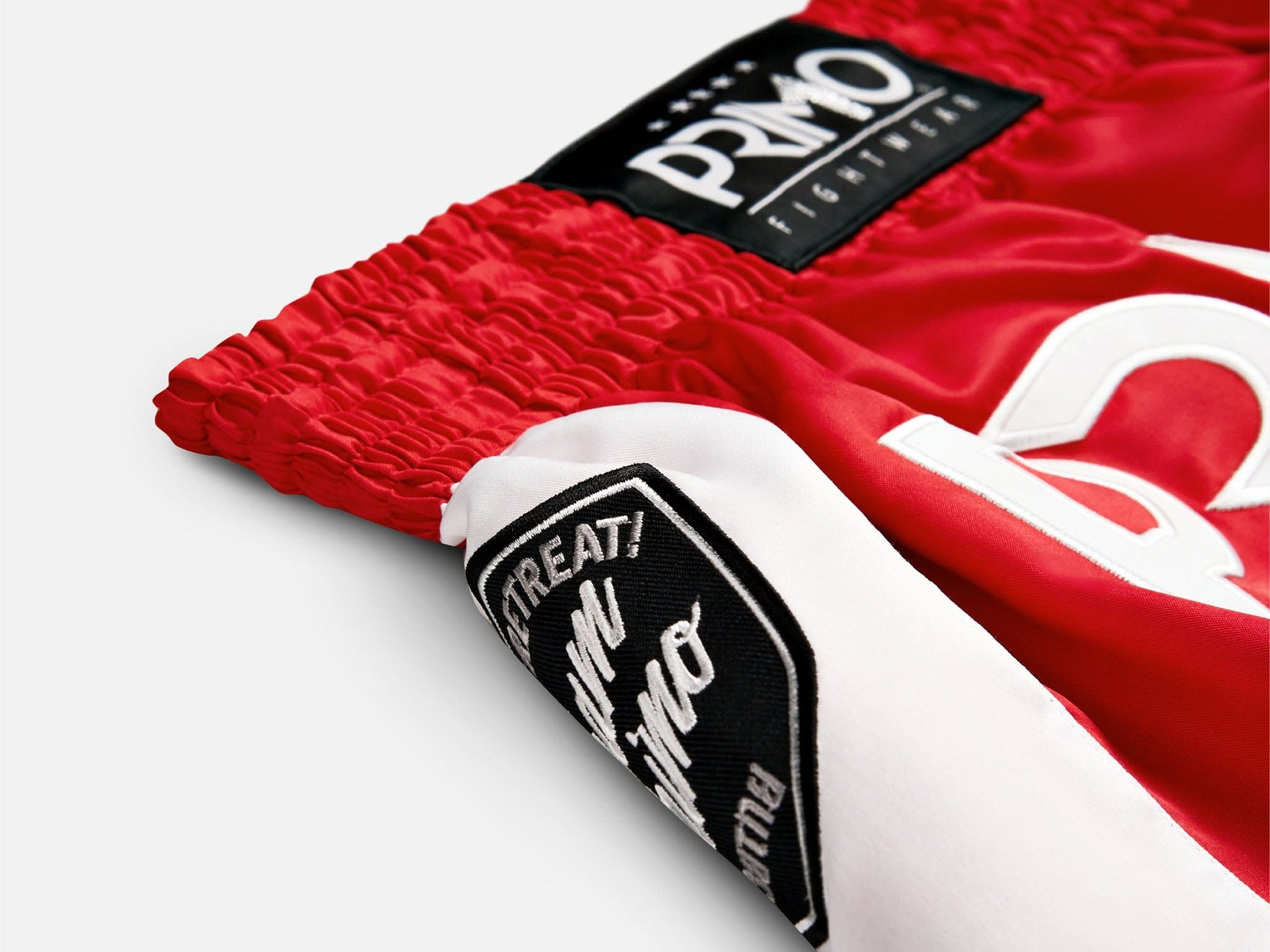 Primo Fight Wear Official Muay Thai Shorts - Free Flow Series - Stadium Classic Red