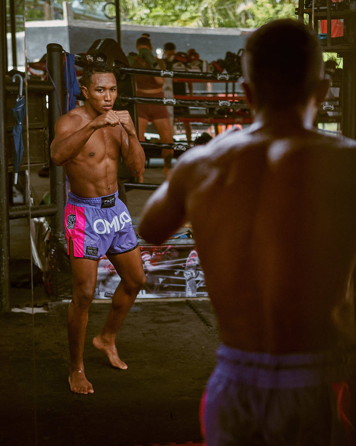Mountain Volcanic Print Muay Thai Boxing Shorts