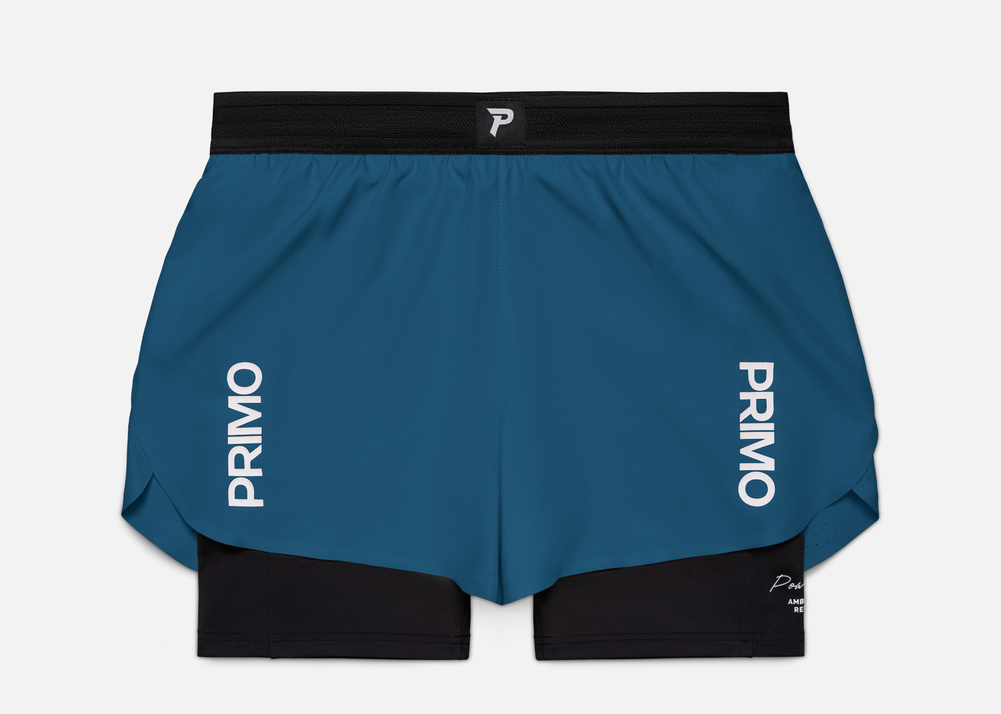 Primo Fight Wear Official E.S.C. (Elite Strikers Club) Compression Shorts -  Aegean Blue