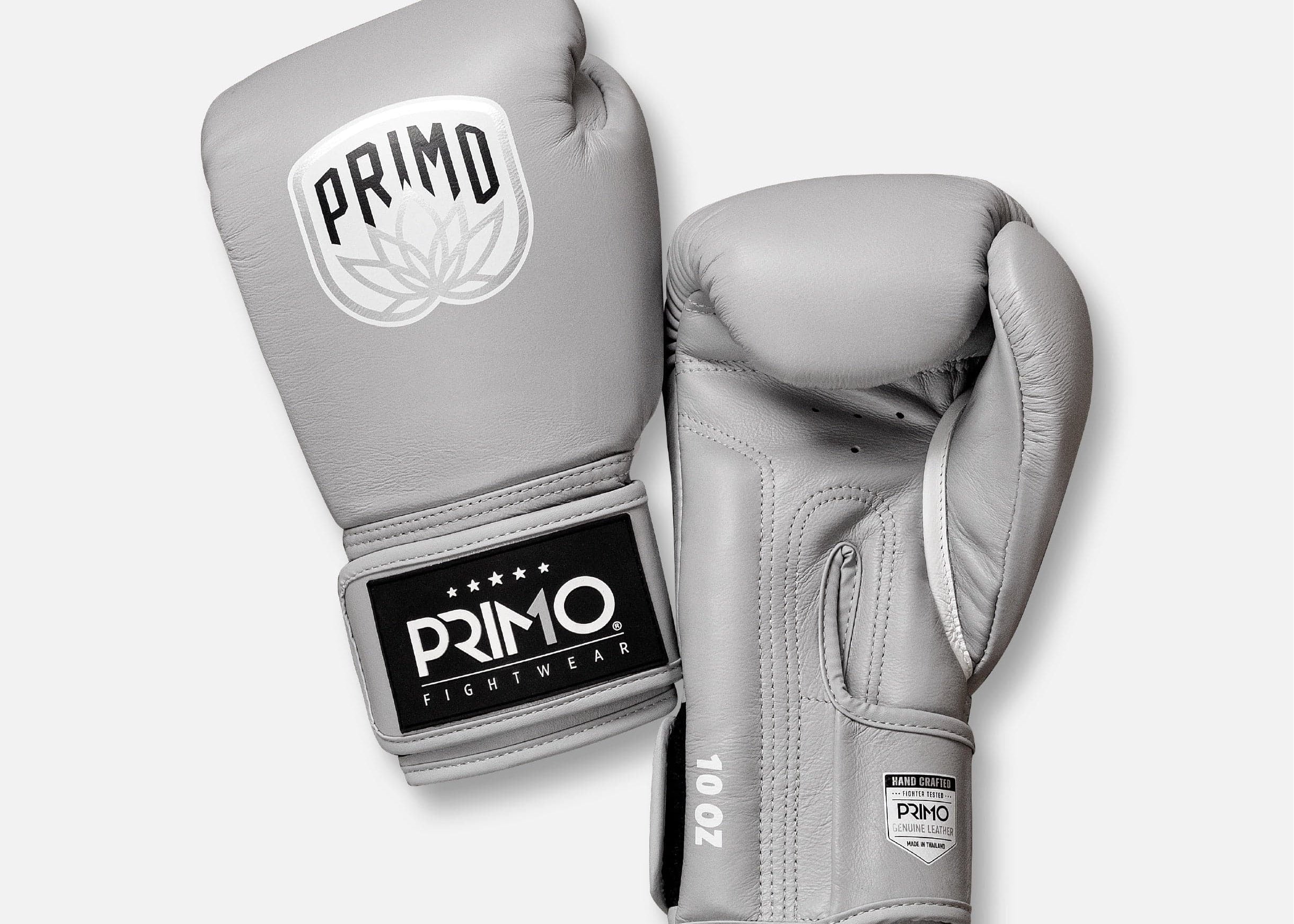 Primo Fight Wear Official Emblem 2.0 Boxing Gloves -  Mercury Grey