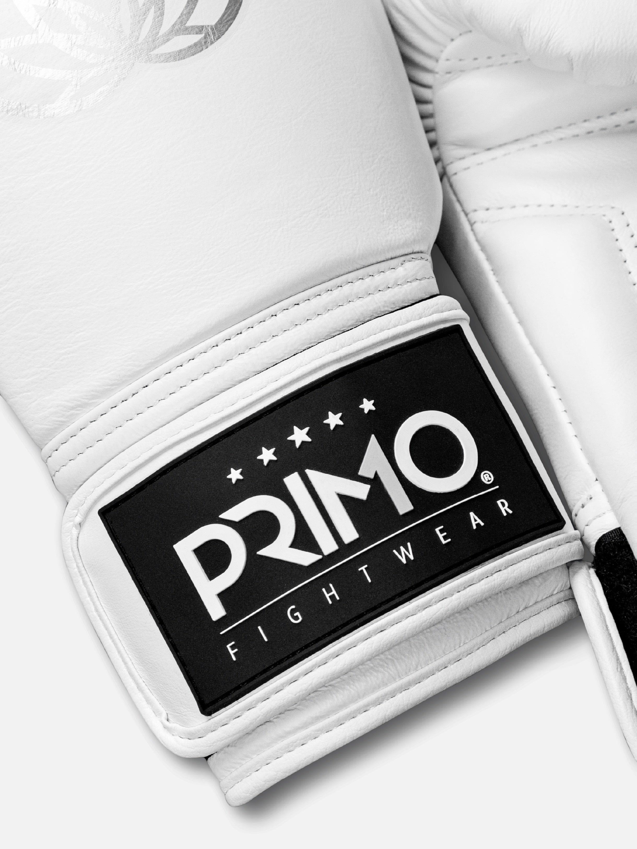Emblem 2.0 Boxing Gloves - White Seraph – Primo Fightwear Official