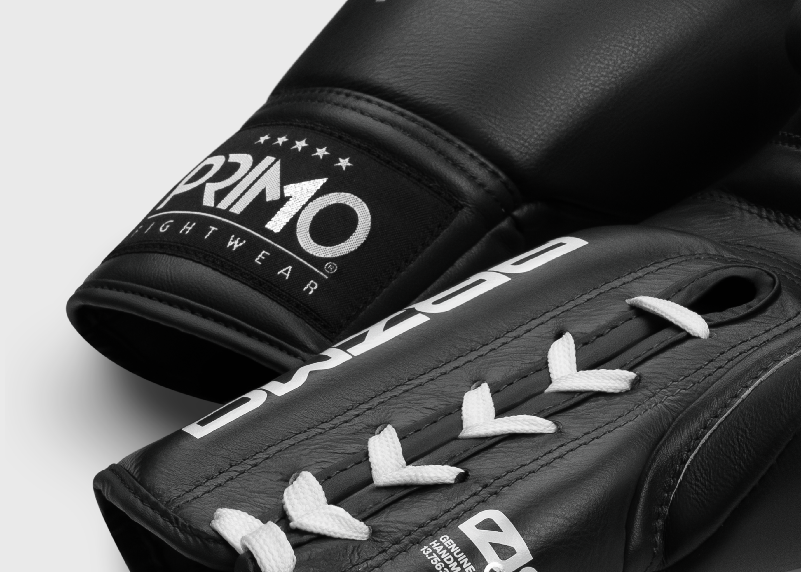 Primo Fight Wear Official Mamba Series Lace Up Boxing Gloves - Black