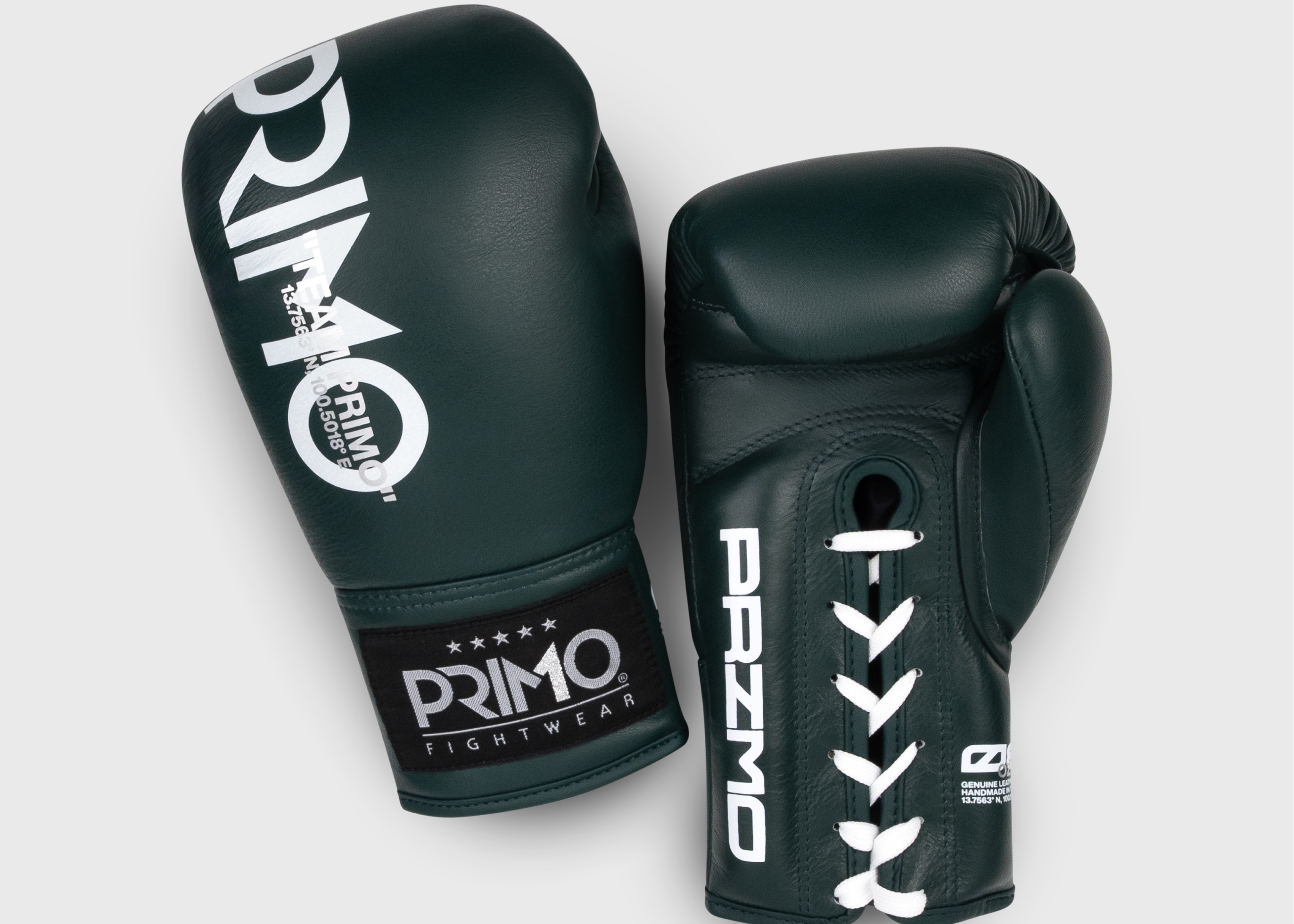 Primo Fight Wear Official Mamba Series Lace Up Boxing Gloves - Hunter Green