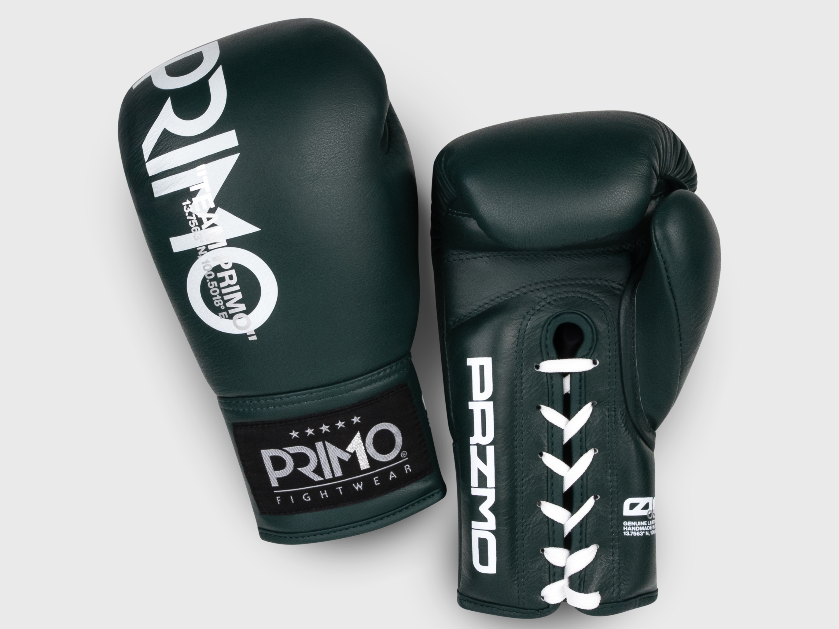Primo Fight Wear Official Mamba Series Lace Up Boxing Gloves - Hunter Green