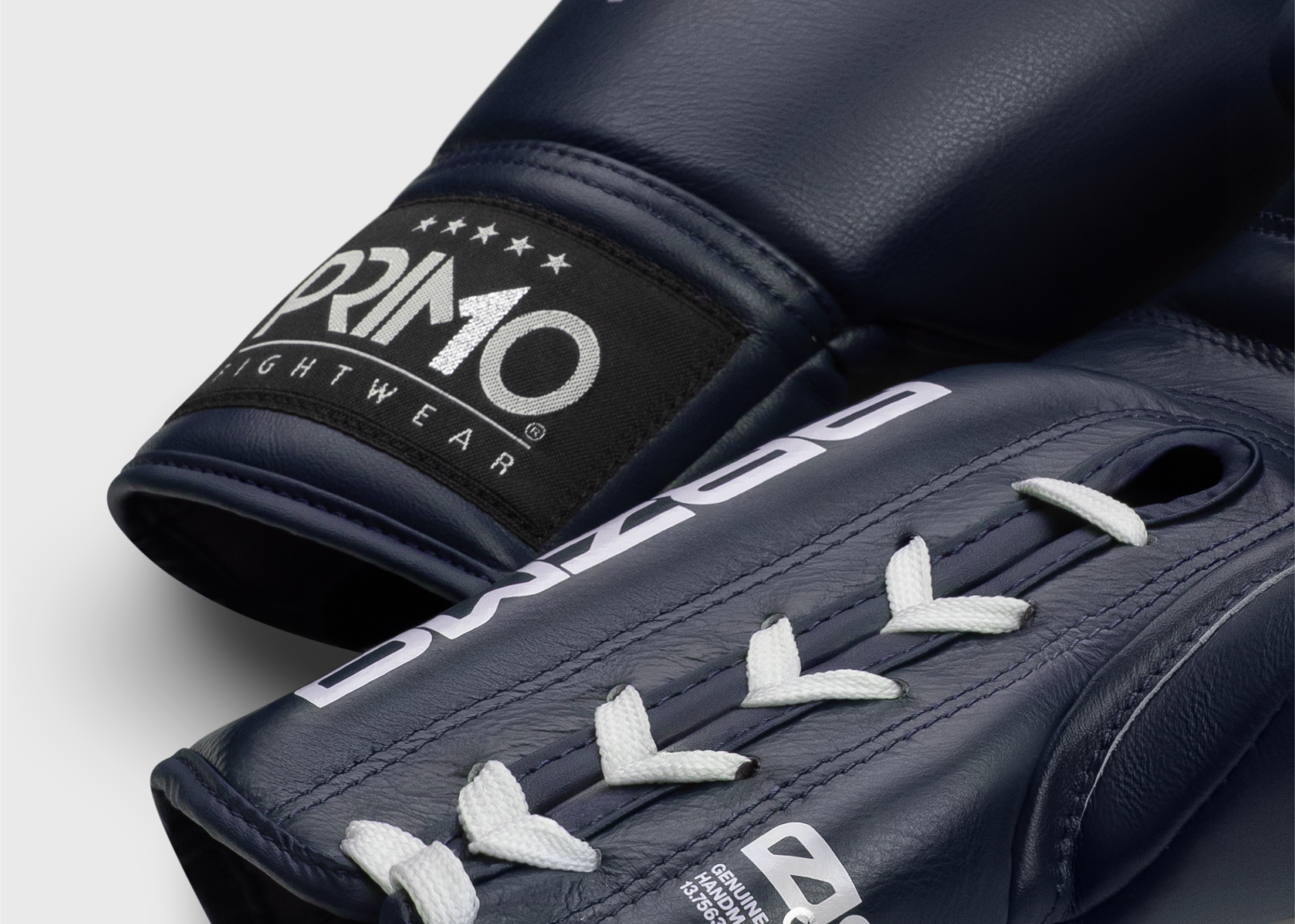 Primo Fight Wear Official Mamba Series Lace Up Boxing Gloves - Navy Blue