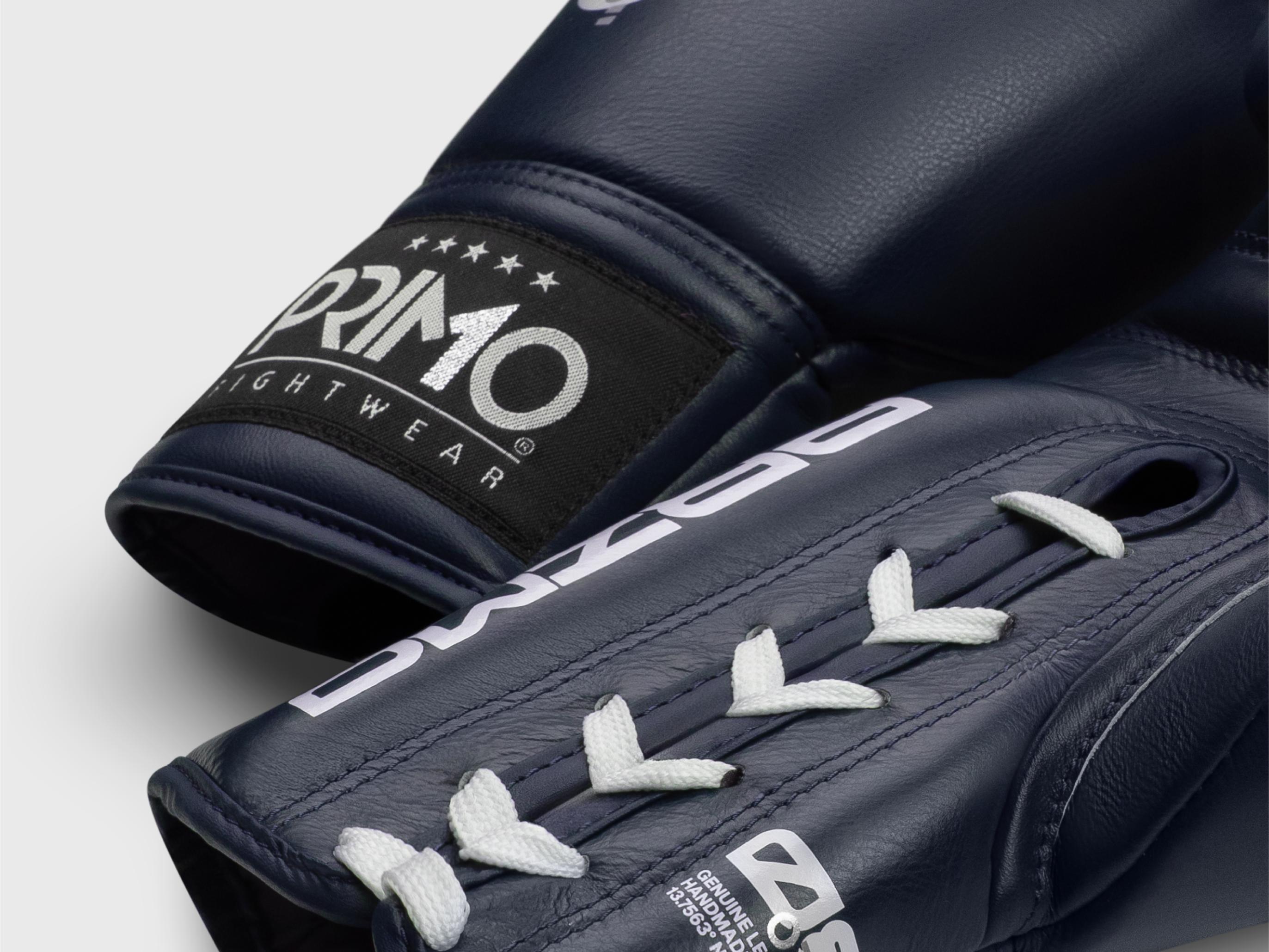Primo Fight Wear Official Mamba Series Lace Up Boxing Gloves - Navy Blue