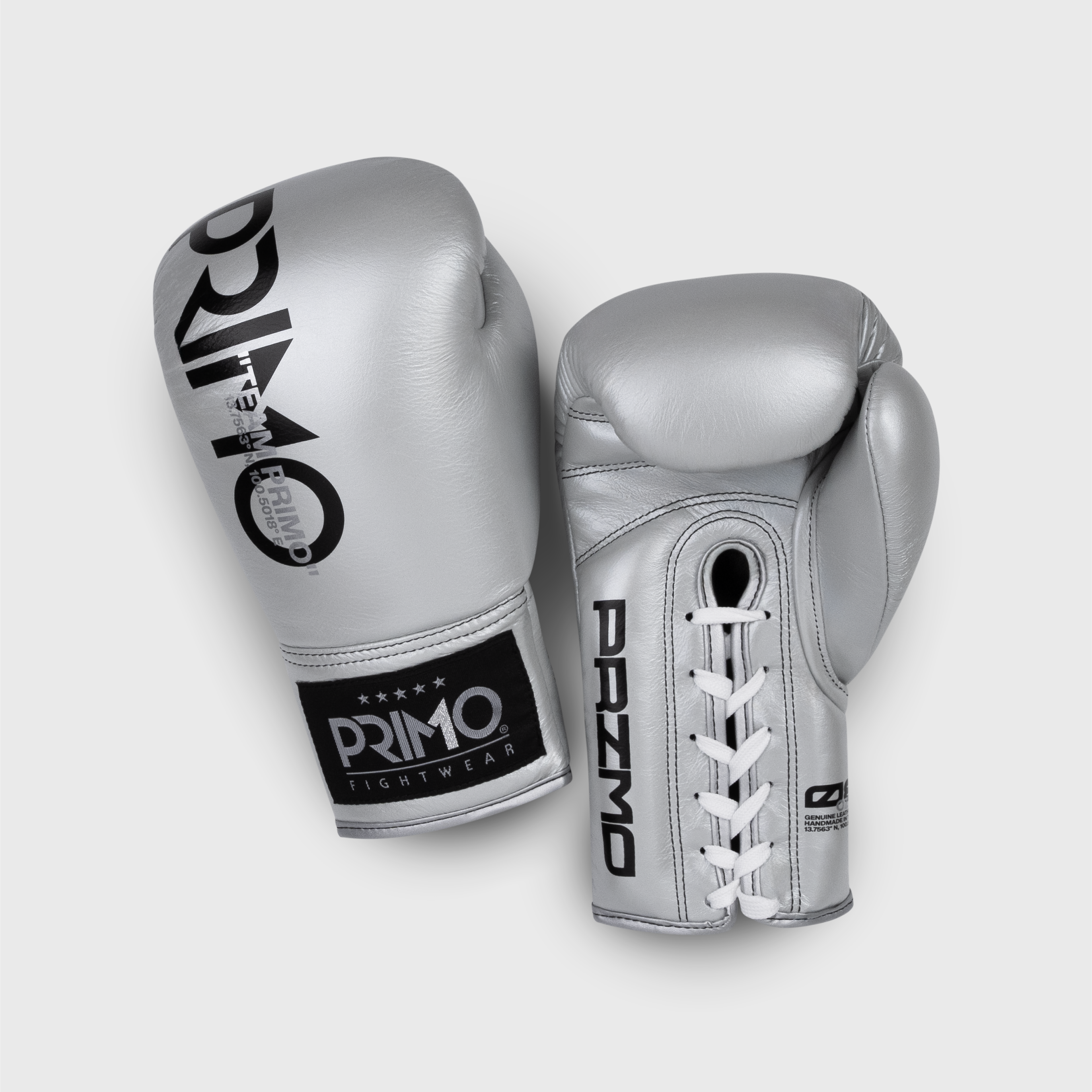 Mamba Series Lace Up Boxing Gloves - Silver