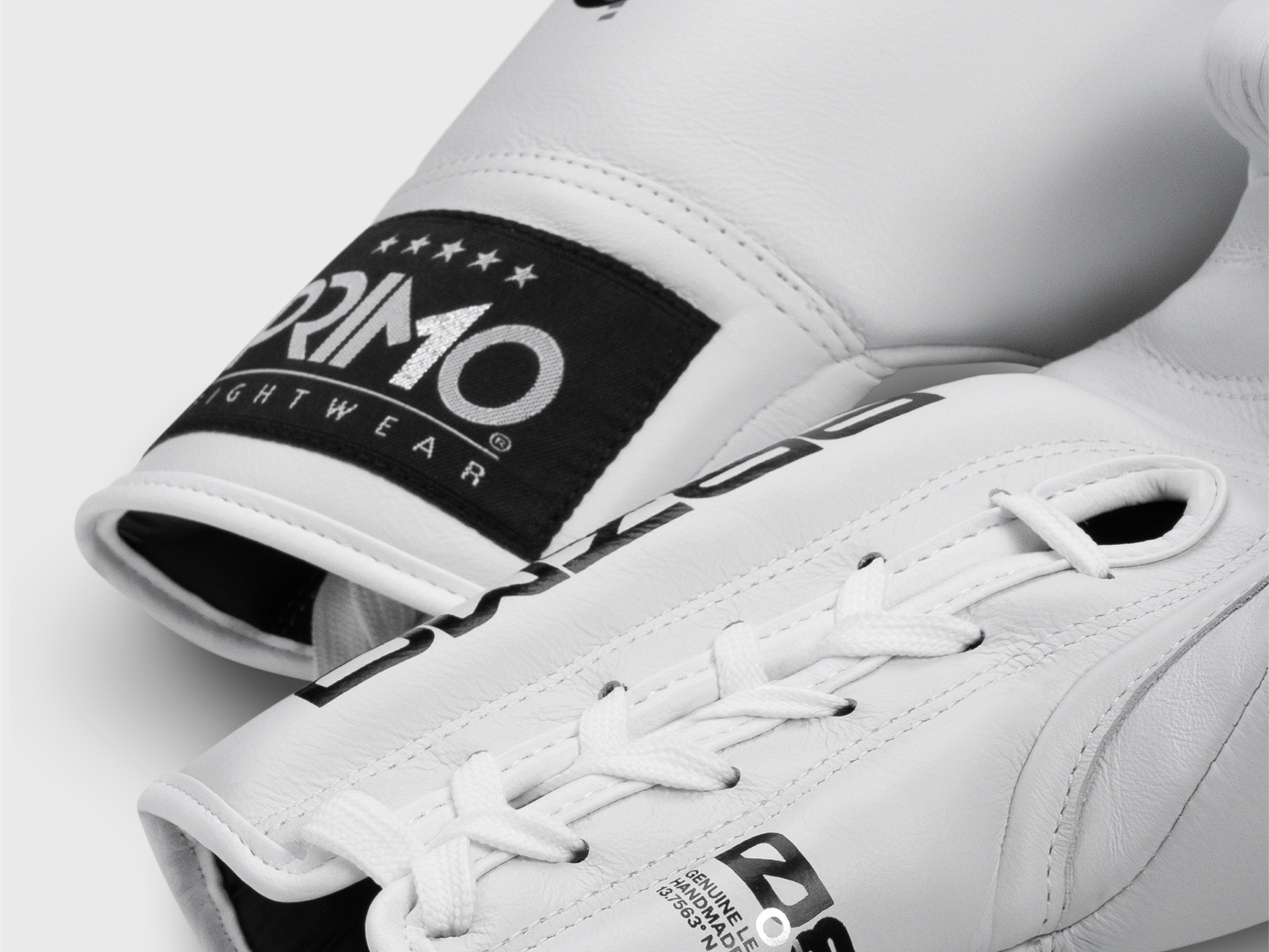 Primo Fight Wear Official Mamba Series Lace Up Boxing Gloves - White