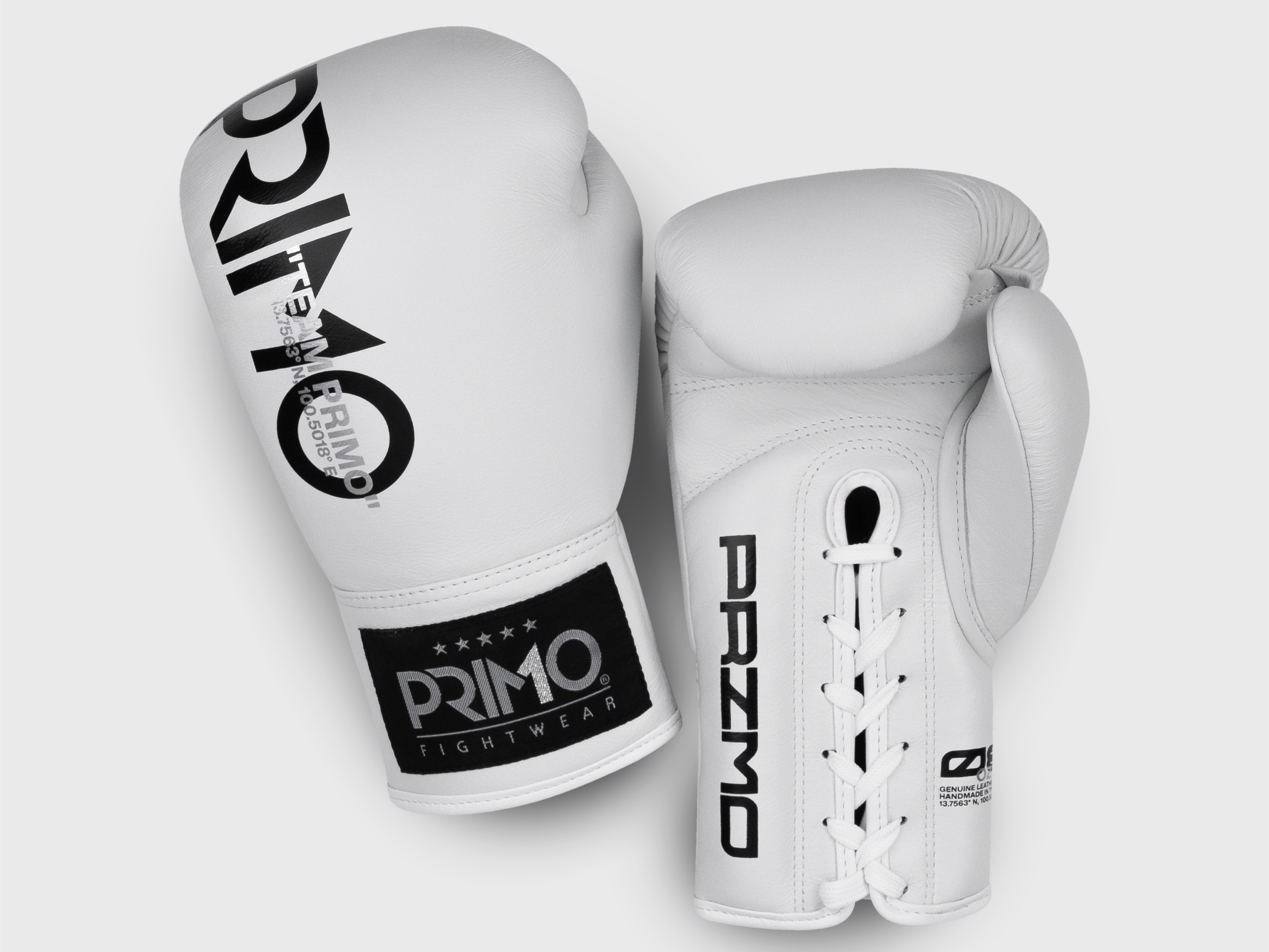 Primo Fight Wear Official Mamba Series Lace Up Boxing Gloves - White