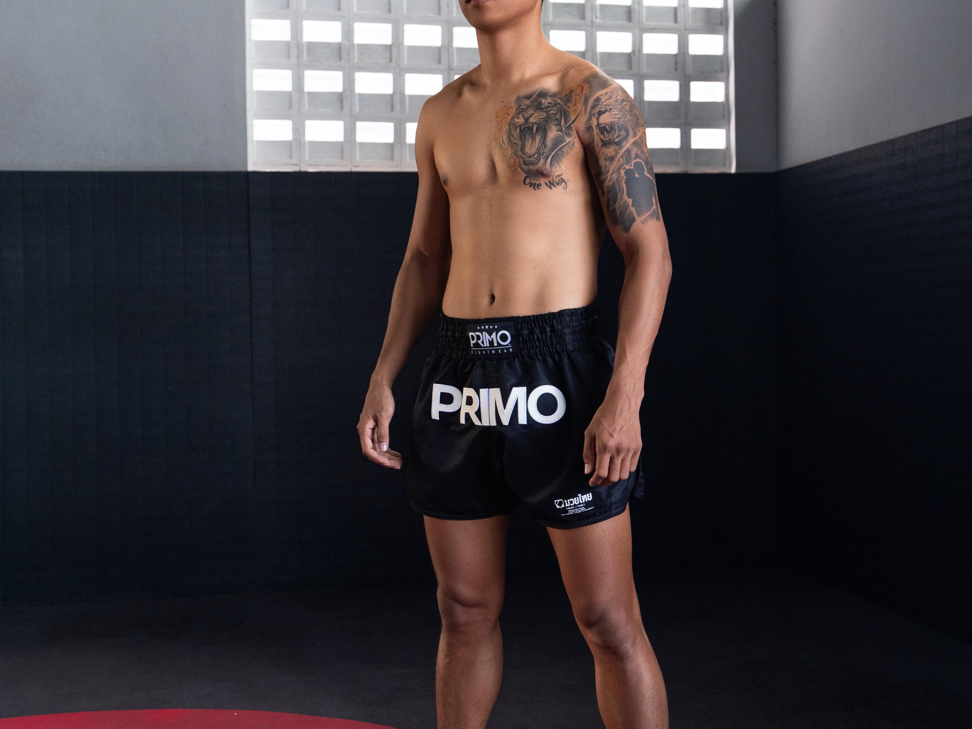 Primo Fight Wear Official Mamba Series Muay Thai Shorts - Black