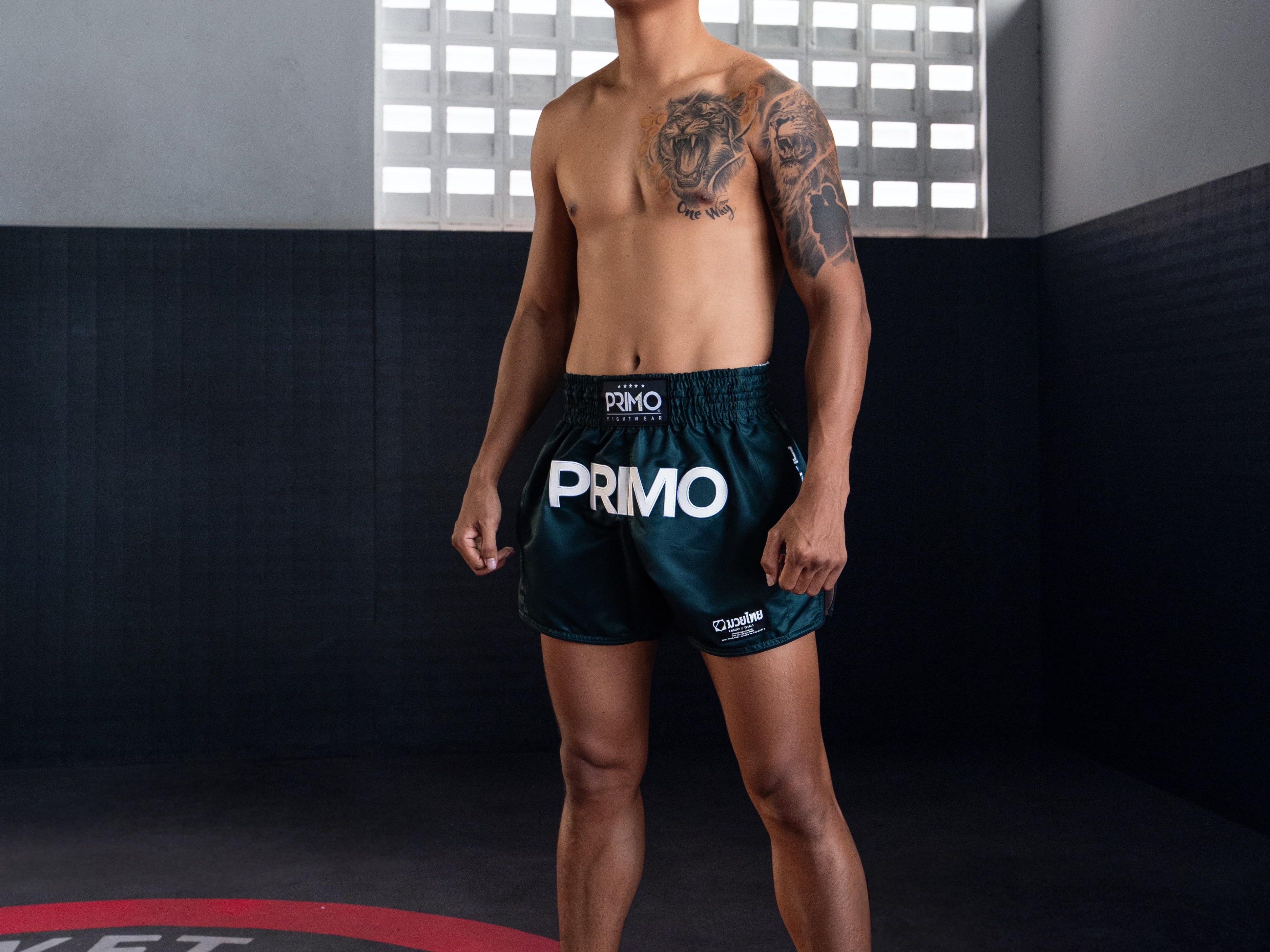 Primo Fight Wear Official Mamba Series Muay Thai Shorts - Hunter Green
