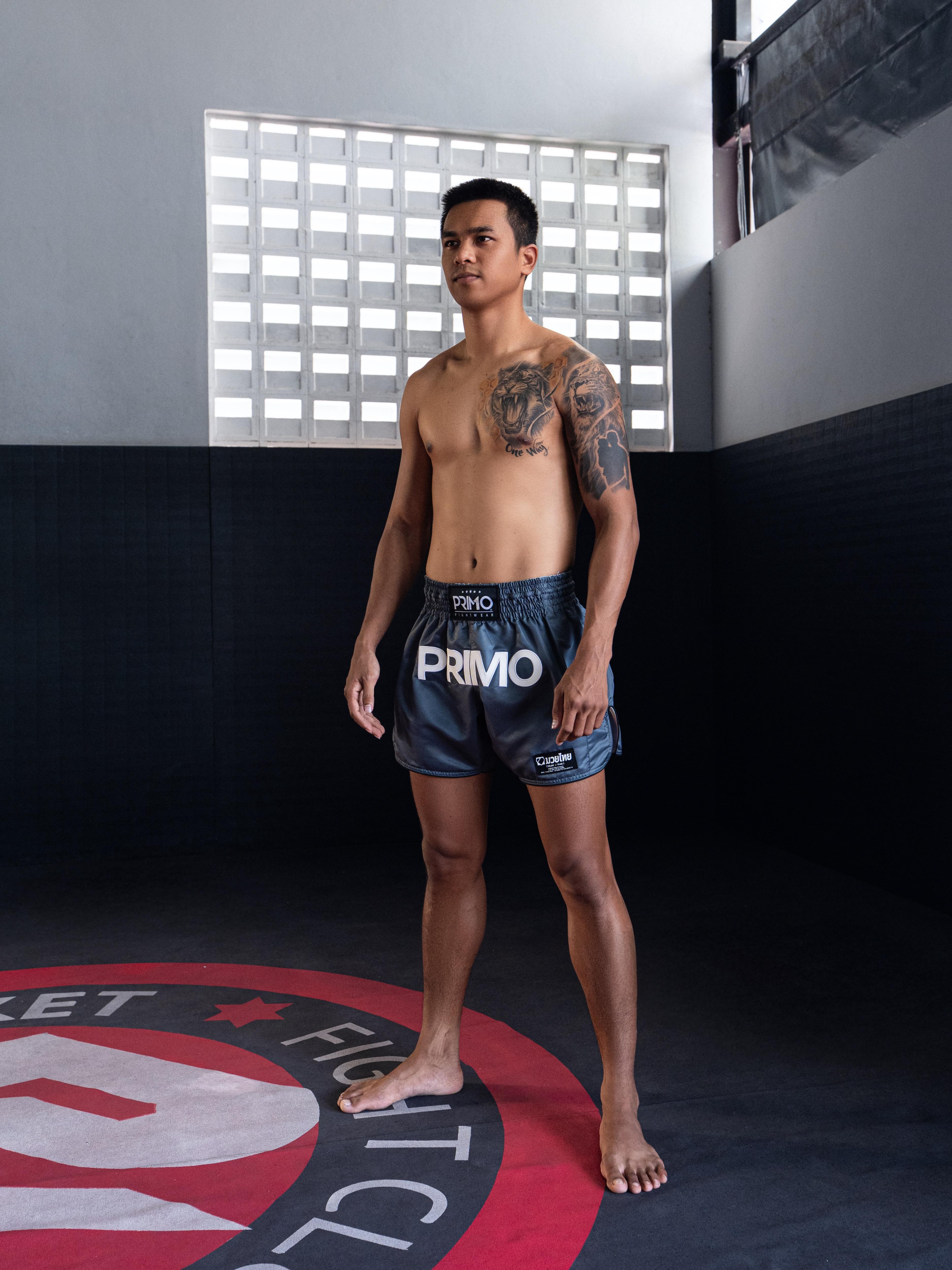 Mamba Series Muay Thai Shorts - Slate Grey – Primo Fightwear Official