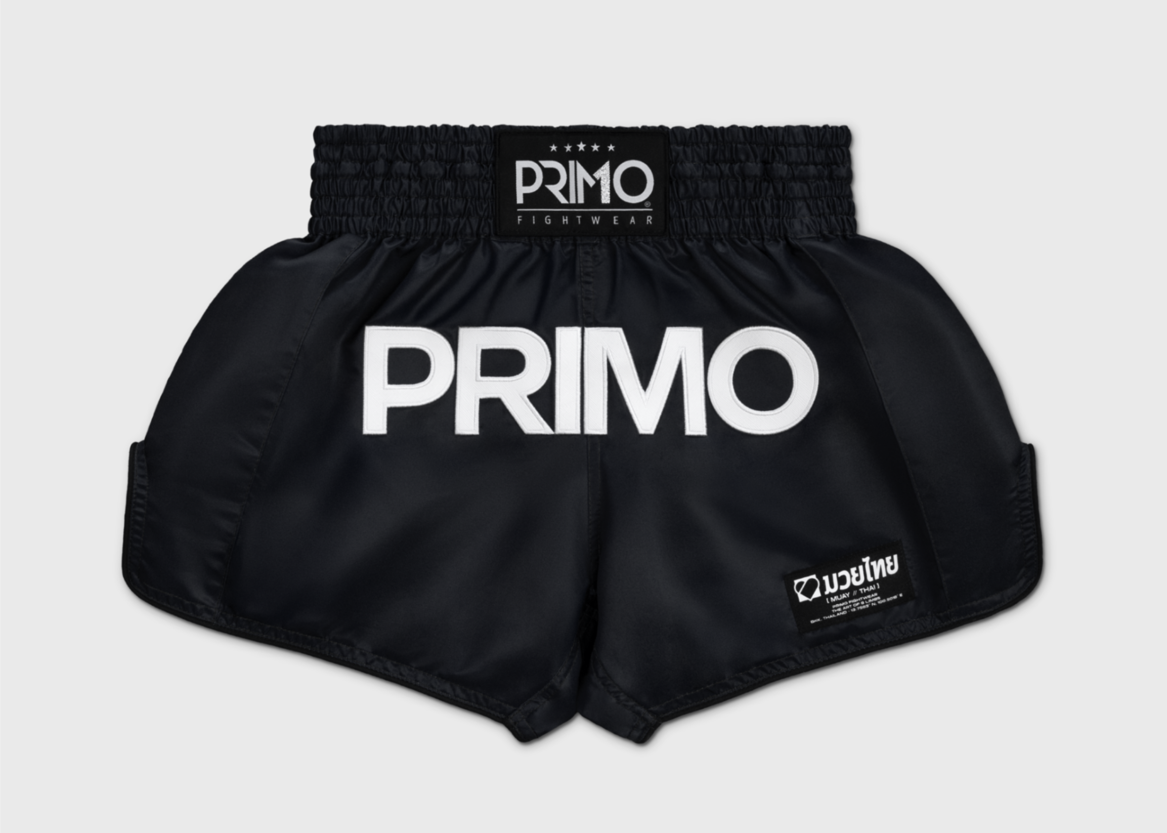 Primo Fight Wear Official Muay Thai Shorts - Classic 2.0 - Black