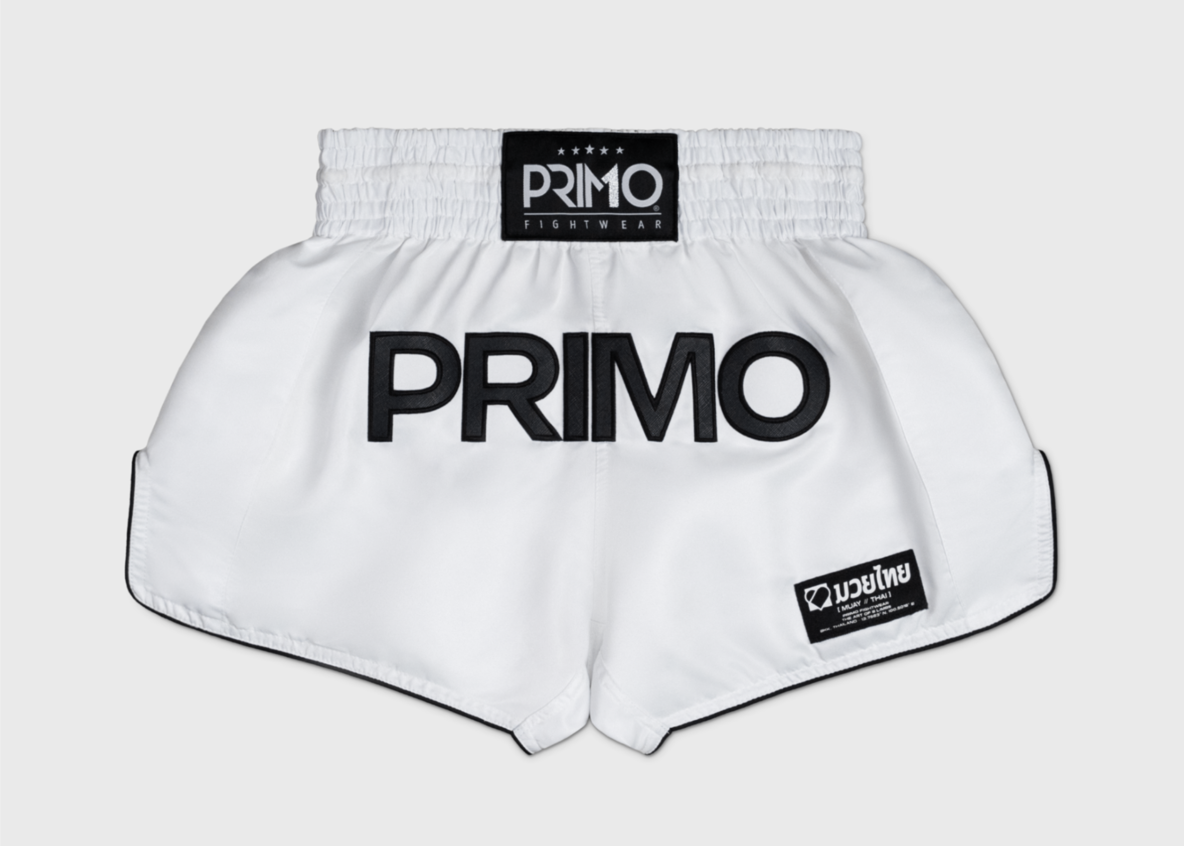 Primo Fight Wear Official Muay Thai Shorts - Classic 2.0 - White