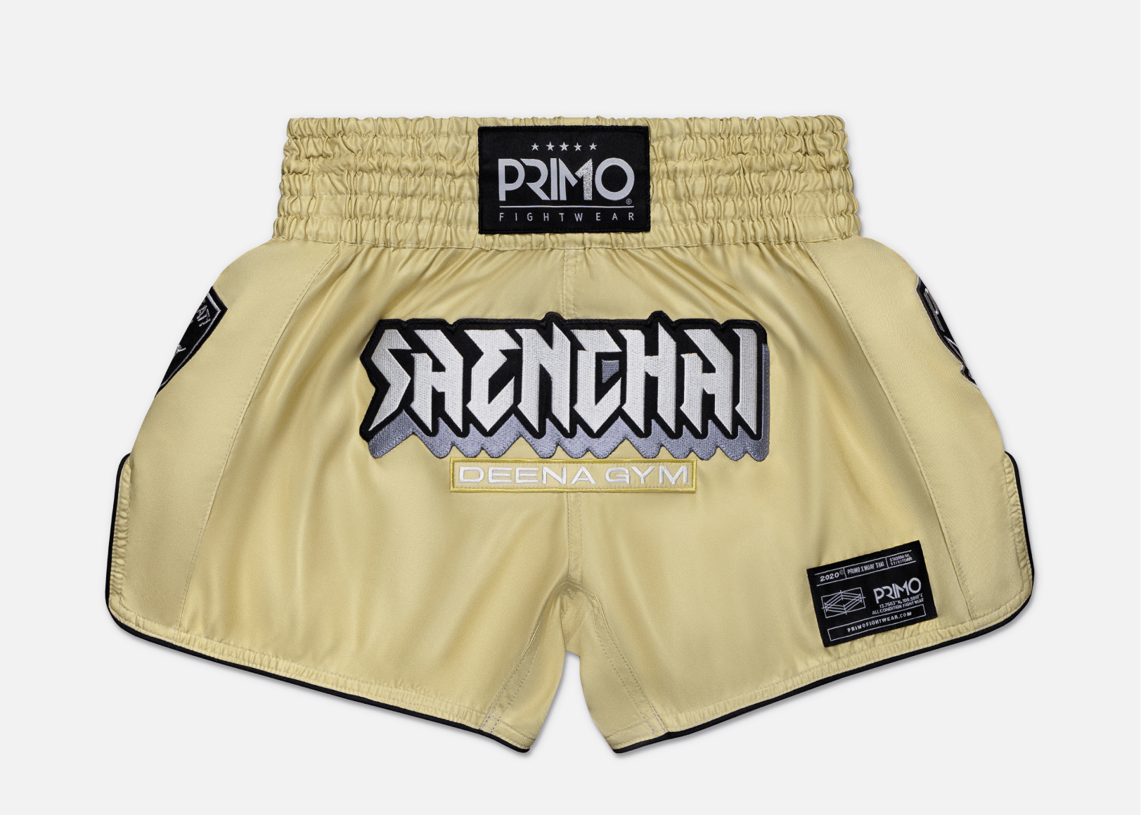 Primo Fight Wear Official Muay Thai Shorts - Saenchai G.O.A.T. Muay Thai Shorts - Khaki