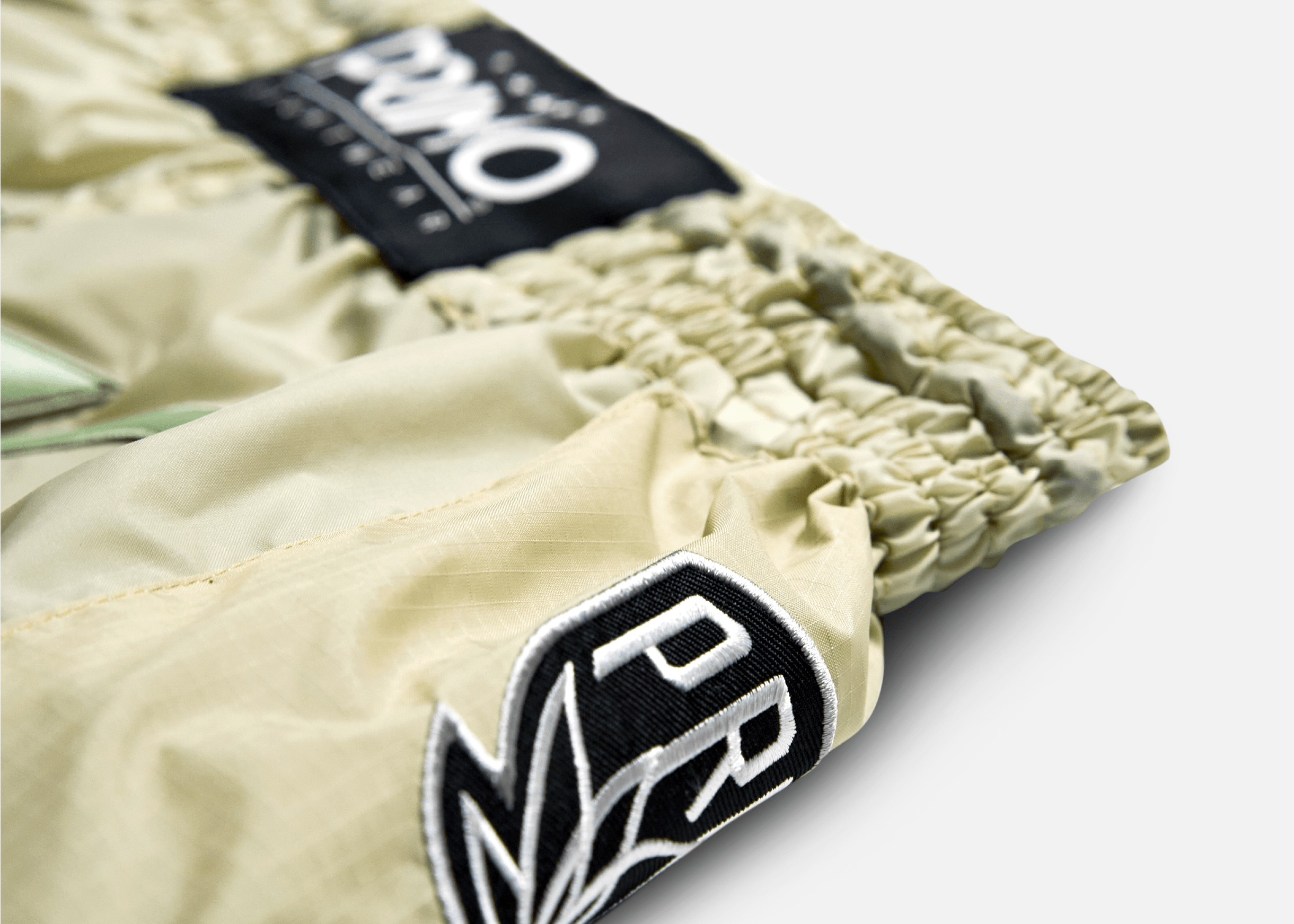 Primo Fight Wear Official Muay Thai Shorts - Super Nylon - Mantis Tan