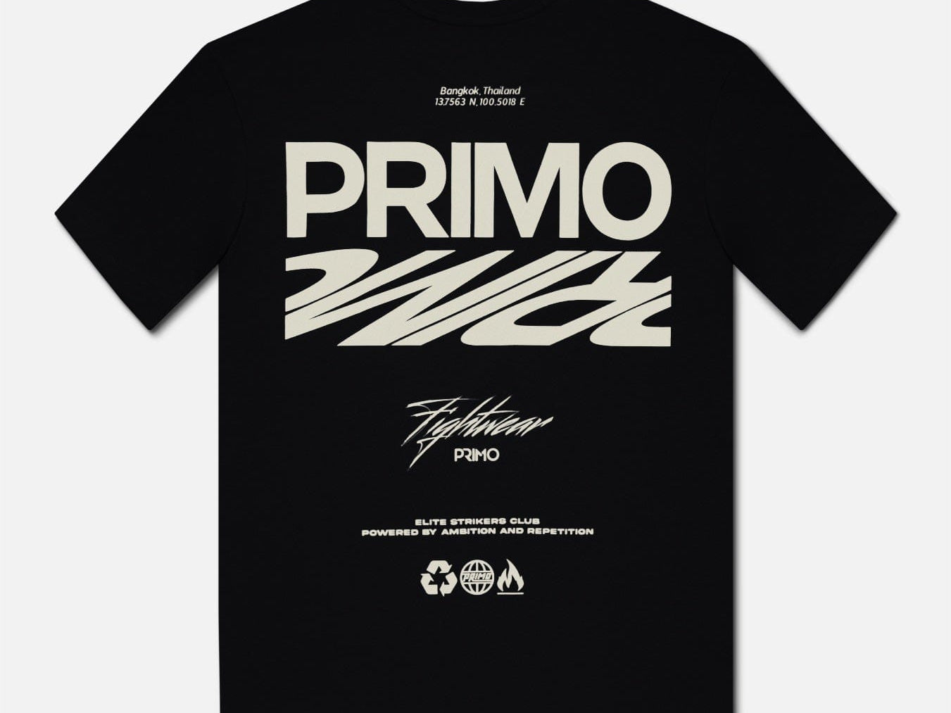 Primo Fight Wear Official Primo E.S.C (Elite Strikers Club) T-Shirt - Black