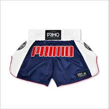Load image into Gallery viewer, Trinity Series Microfiber Muay Thai Shorts - Navy Blue
