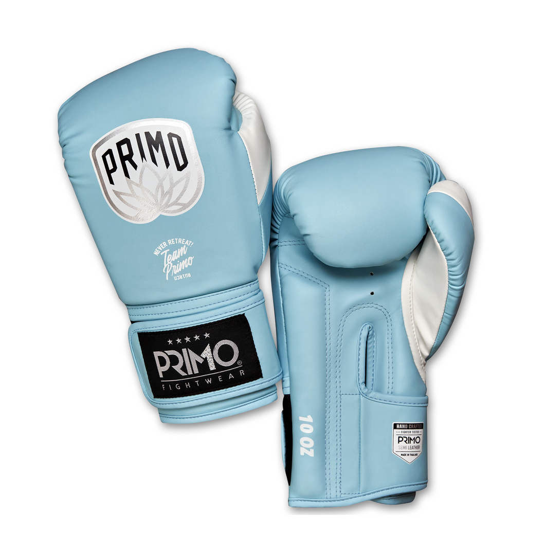 Emblem 2.0 Semi Leather Boxing Glove - Arctic Blue