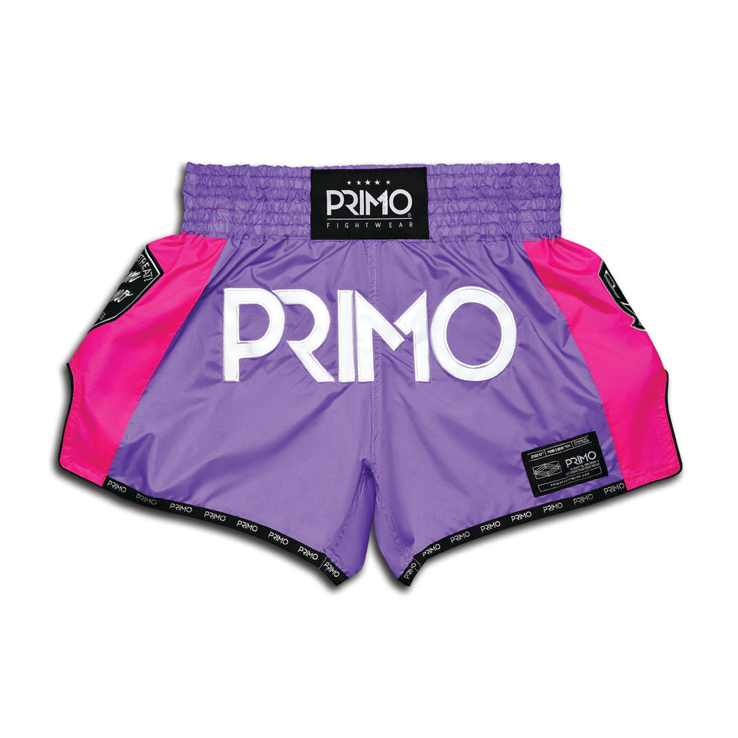 Super-Nylon Muay Thai Shorts - Purple Rain
