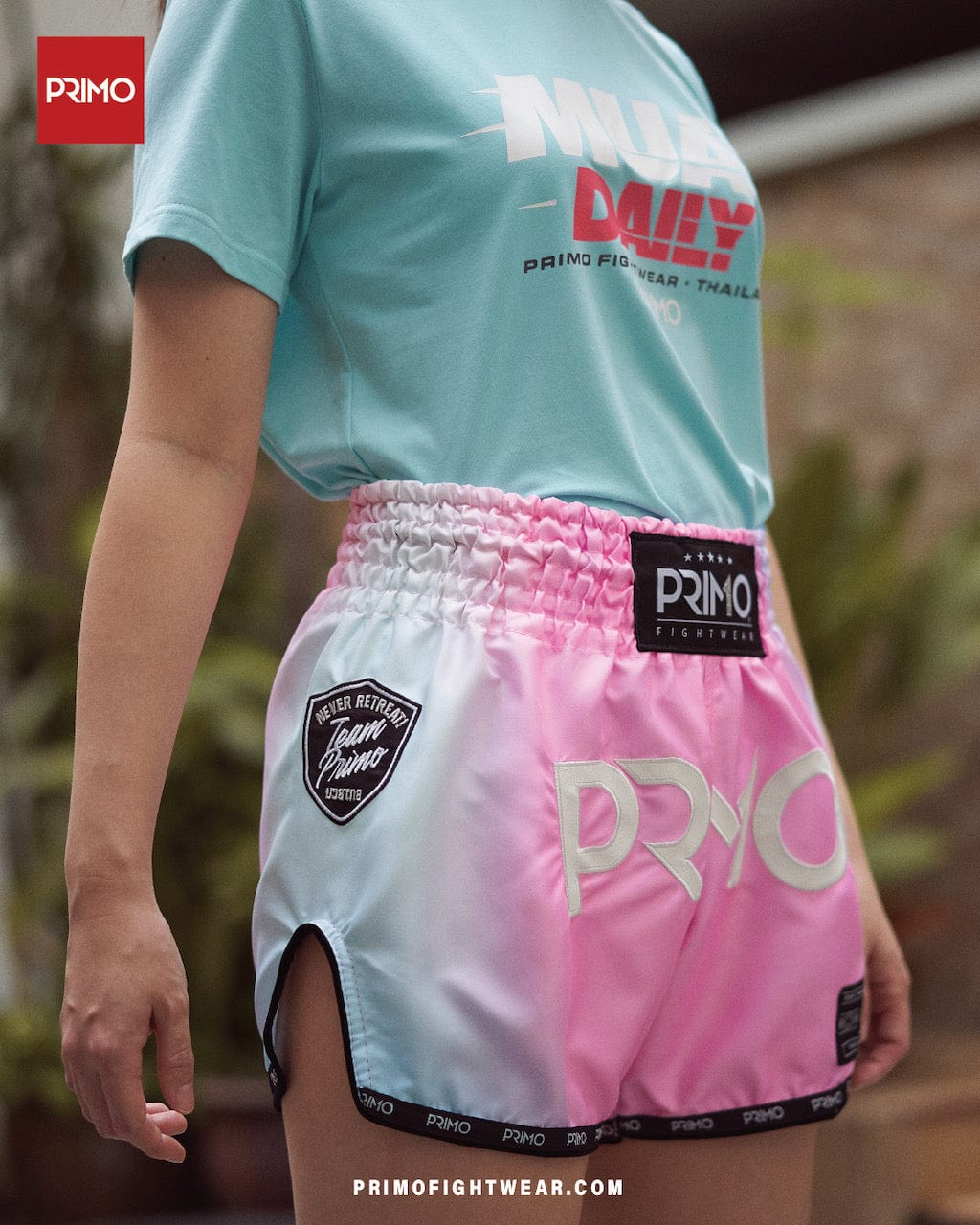 Muay Thai Shorts Miami Lights Primo Fight Wear Official